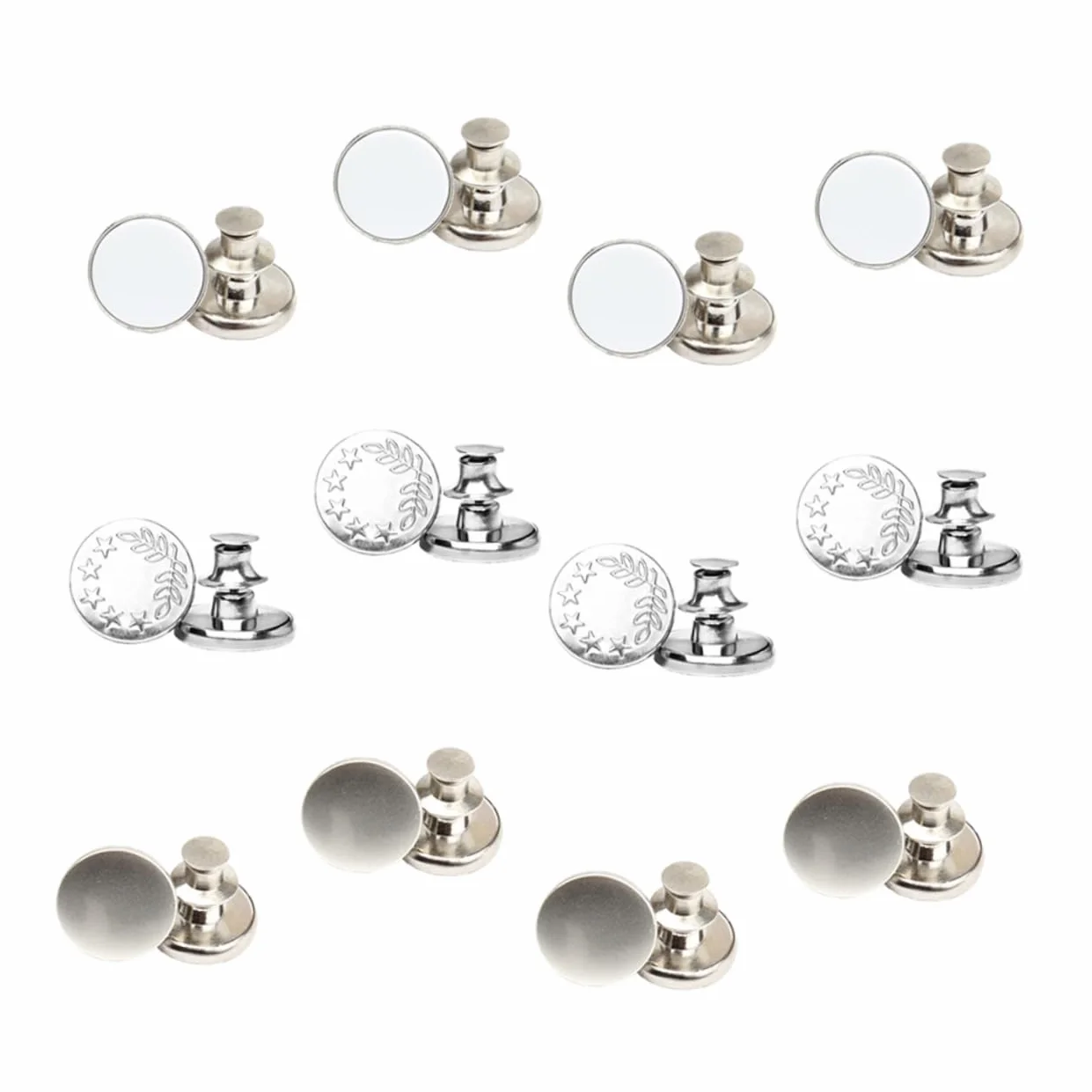 Operitacx 90piezas Botones Sin Costura Ajustables Para Jeans De Accesorios Para Pantalones Hebillas Para Ajustar La Cintura Vaqueros Para Pantalones De Mezclilla y Prendas Diversas