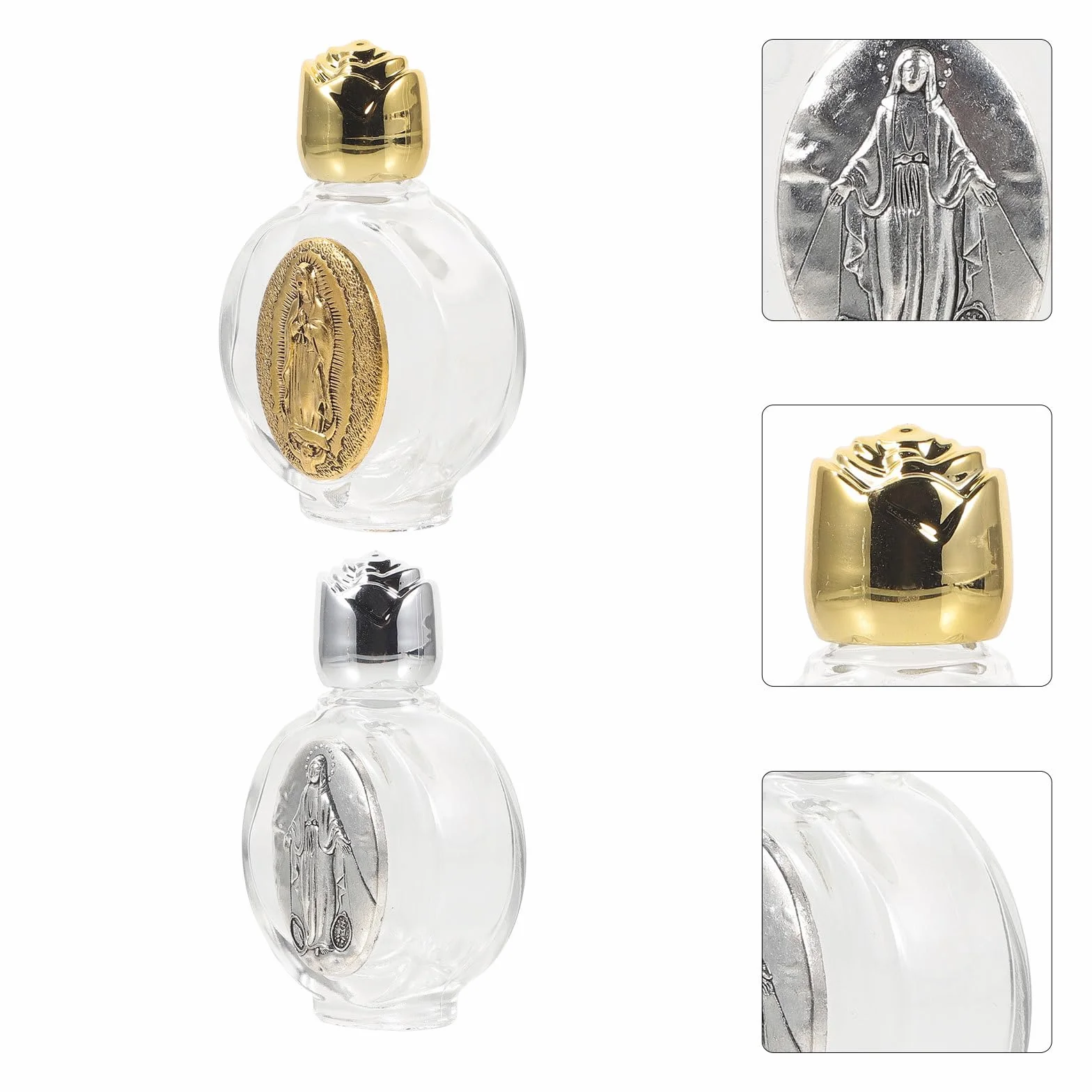 GALPADA 2 Botellas de Agua de Vidrio Pequeñas Diseño, Herméticas Prueba de Fugas, Ideales para Decorar en Casa Viajar