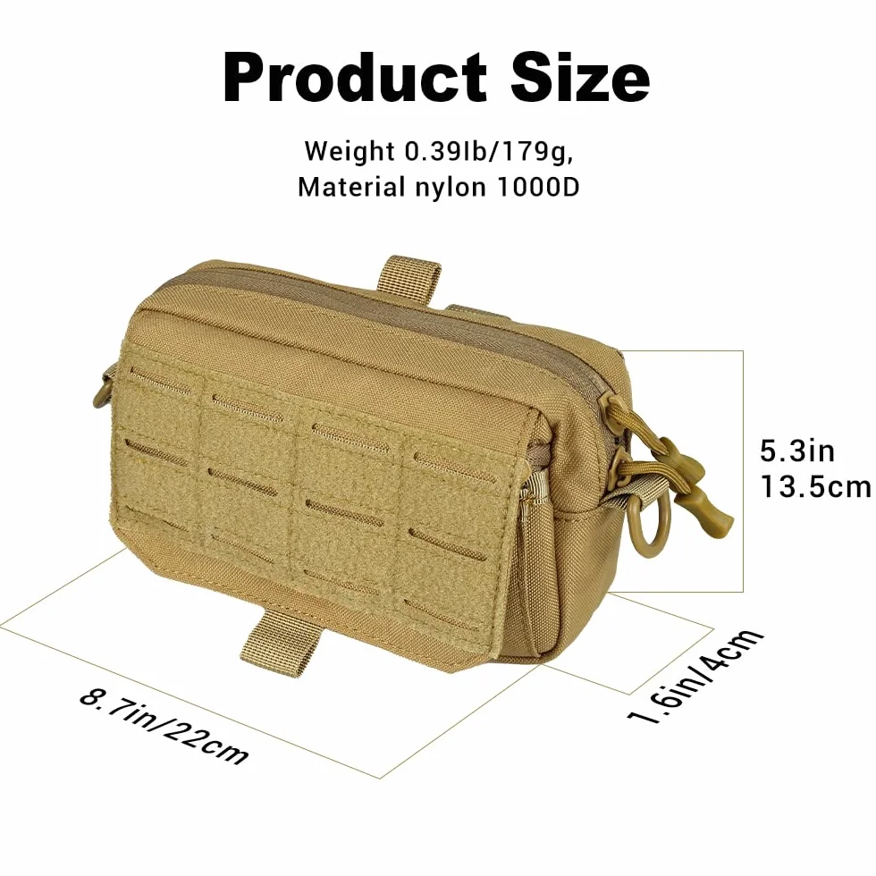Bolsa táctica impermeable Molle compartimentada para chaleco mochila cinturón