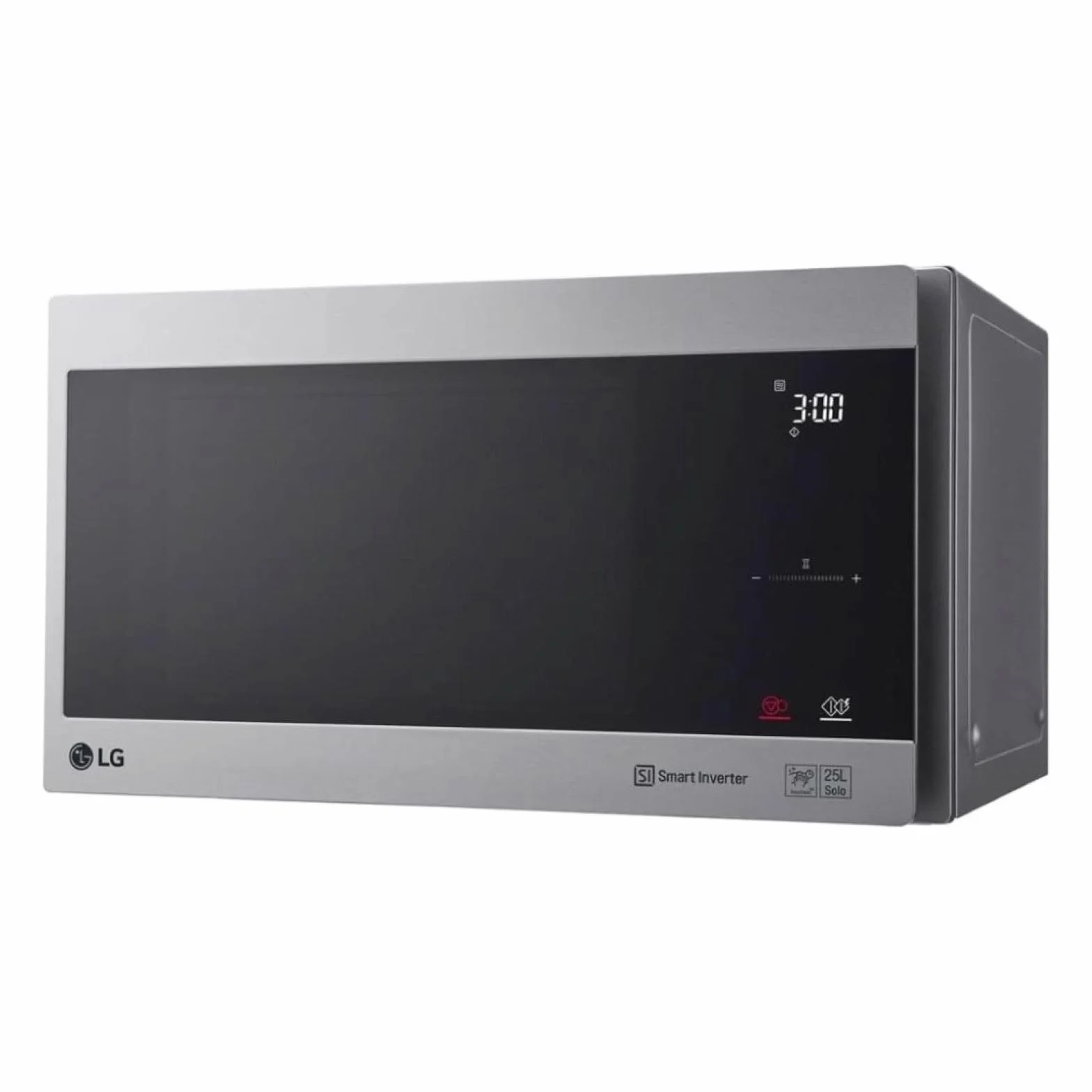 LG Microondas MS2595CIS con tecnología Smart Inverter 25 litros de capacidad, 1000 W, programas automáticos, niveles de potencia ajustables y función EasyClean, color plateado