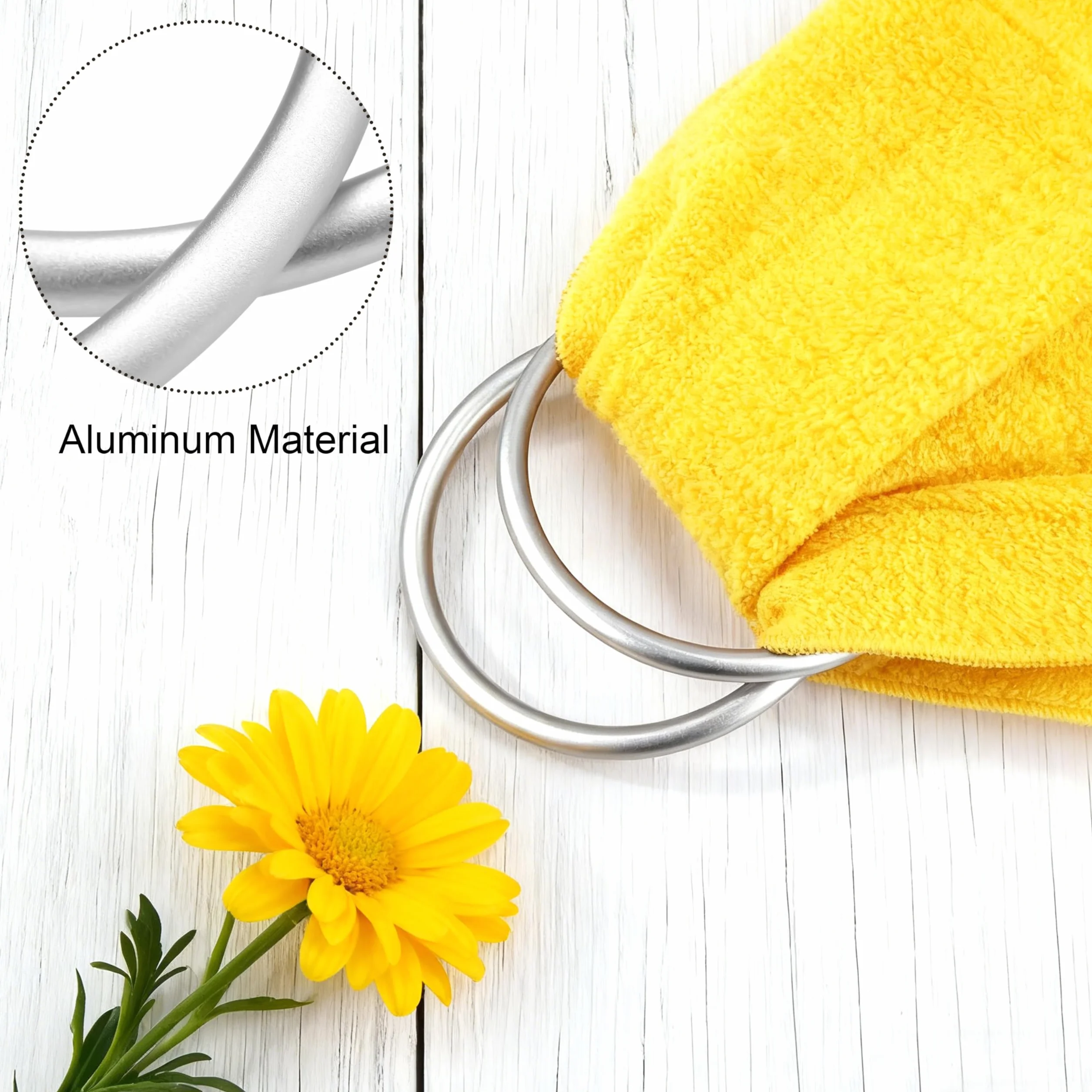 Anillos de Aluminio para Eslingas de Bebé, Portabebés Sling, Accesorio 2 Piezas