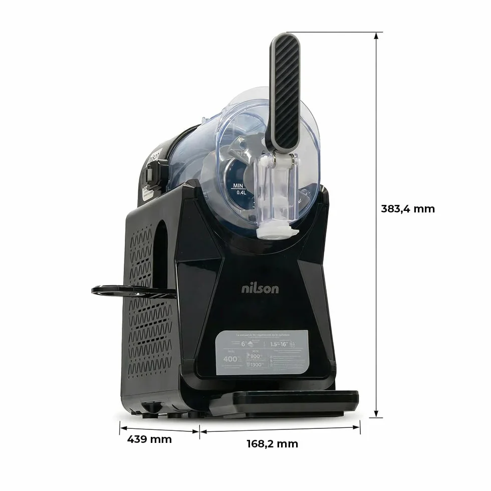 Máquina Granizadora, Heladera y Enfriadora de Bebidas, Ice Cream Maker, 10 Niveles para Granizados Bebidas Frías y Helados en Casa, Capacidad 1,5L, 5 Modos de Funcionamiento, Display LED