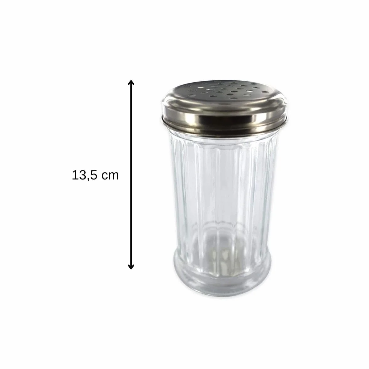 Fackelmann 46883 saupoudreur de parmesano, Vidrio, Blanco, 13 x 8 x 8 cm