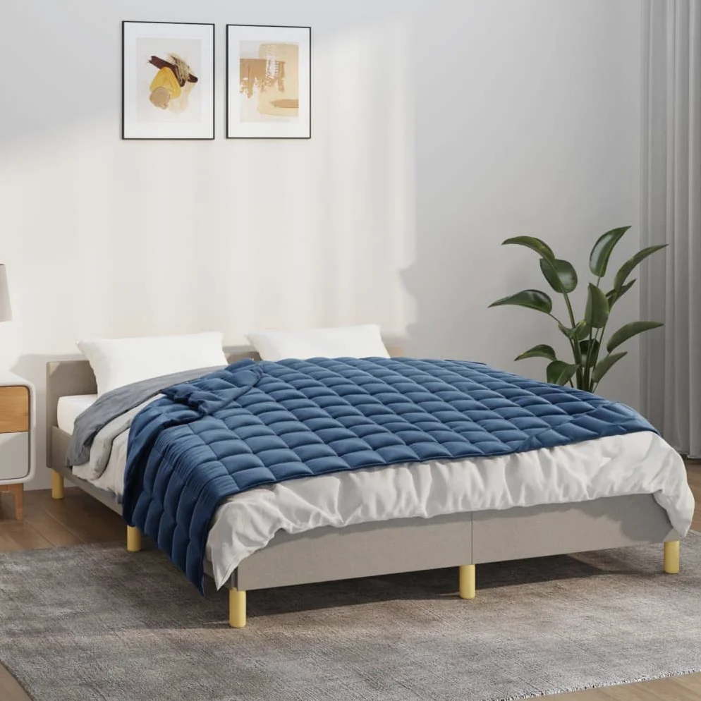 INLIFE Manta ponderada azul 120 x 180 cm 5 kg tejido casa y jardín, ropa (5,4 kg)