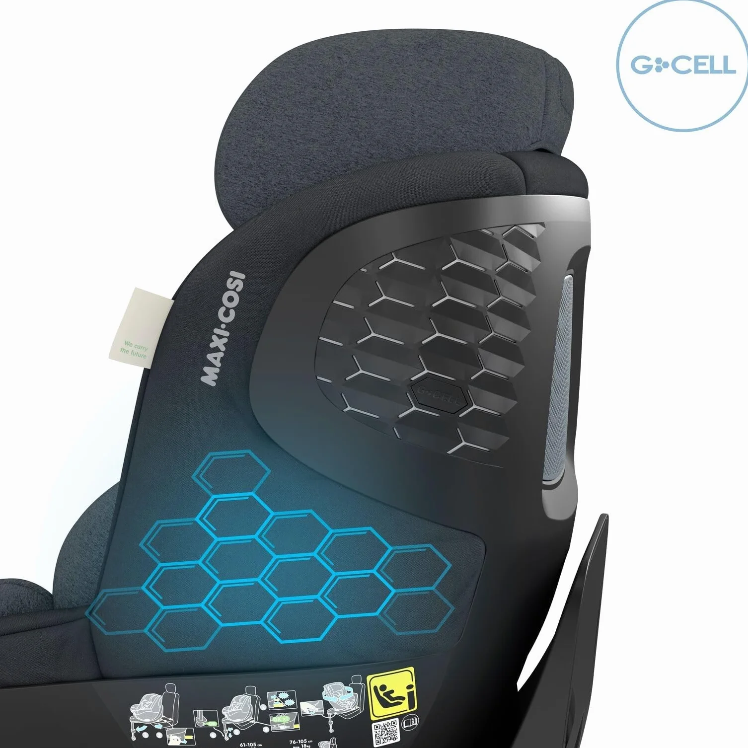 Maxi-Cosi Mica Pro Eco i-Size, Silla de coche isofix giratoria 360º, de 0-4 años, 40-105 cm, ClimaFlow, Protección frente a impactos laterales G-CELL, tejidos 100% reciclados, Authentic Graphite