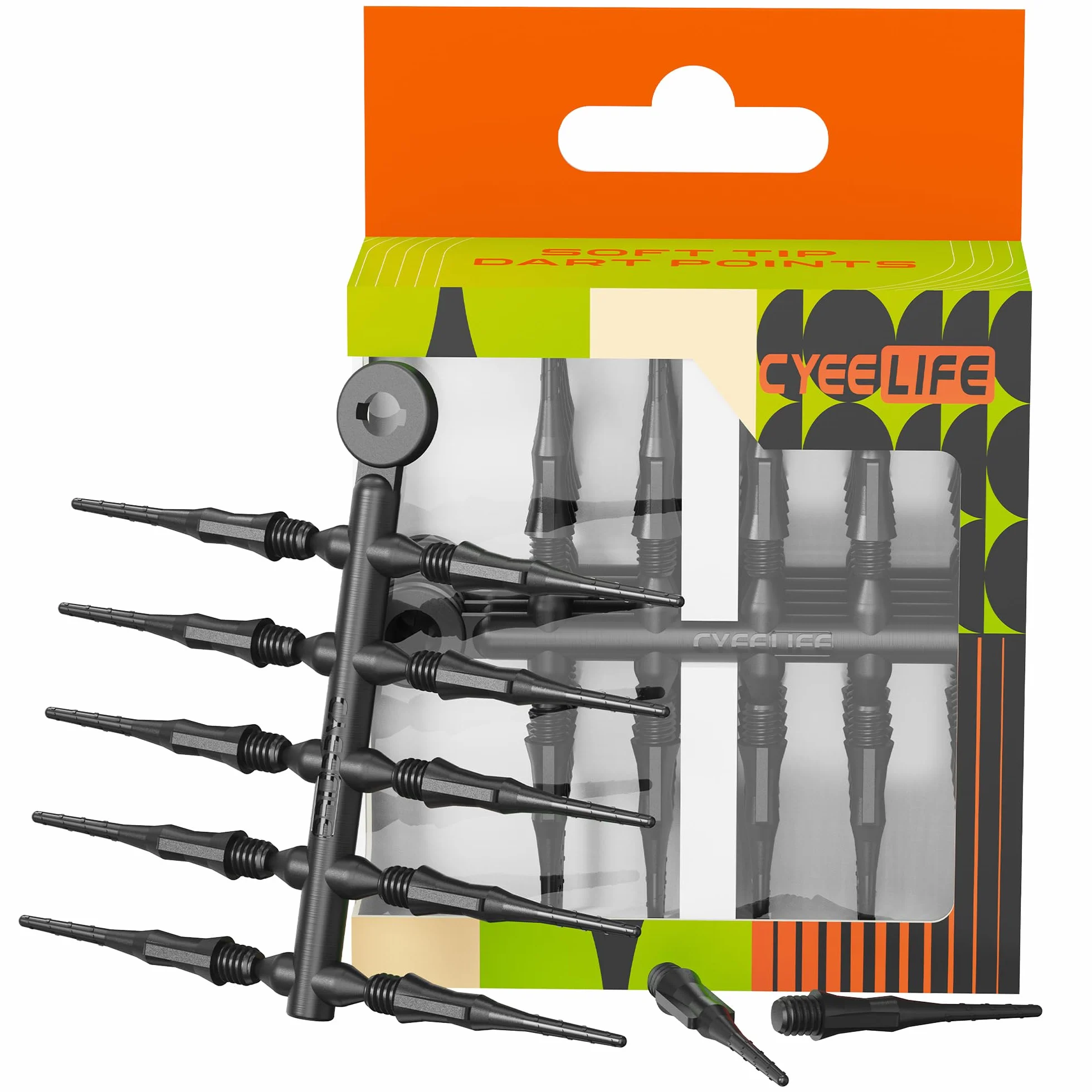 CyeeLife Fit Point Plus puntas de dardo plástico 50 piezas rosca 2BA repuesto dardos suaves