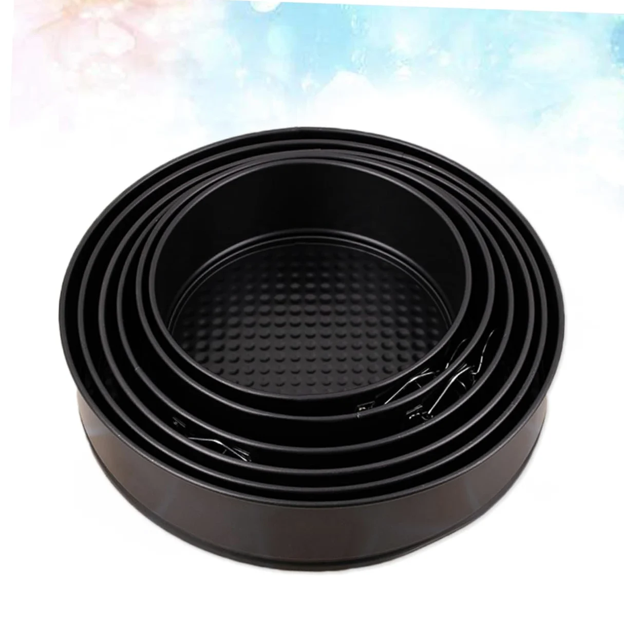Cabilock 6pieza Moldes Redondos Antiadherentes Para Tartas Hebilla Acero Al Base De Panal Hornear Fiestas Casa Bodas