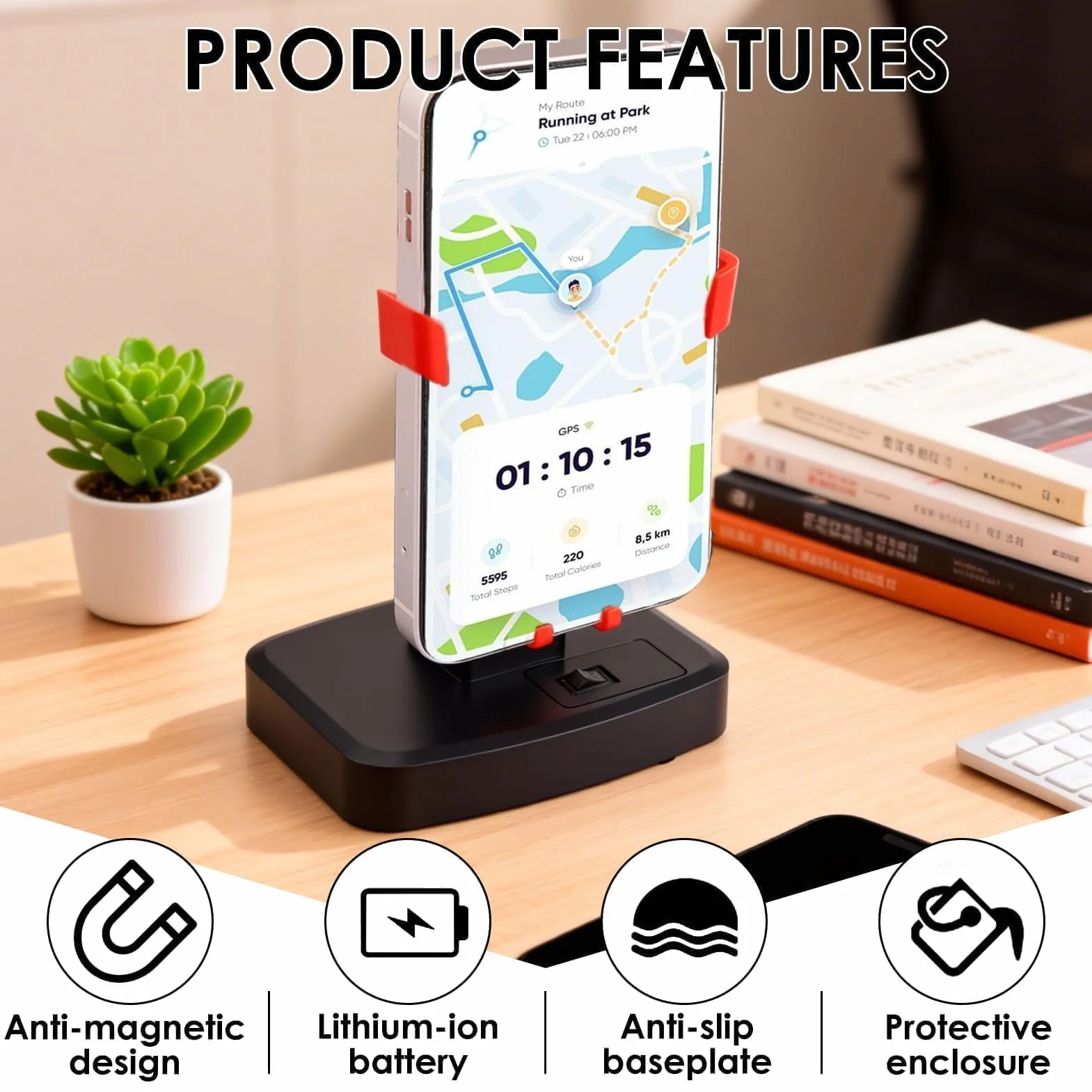 Podómetro Automático para WeWard Go Plus Contador de Pasos Giratorios Izquierda y Derecha