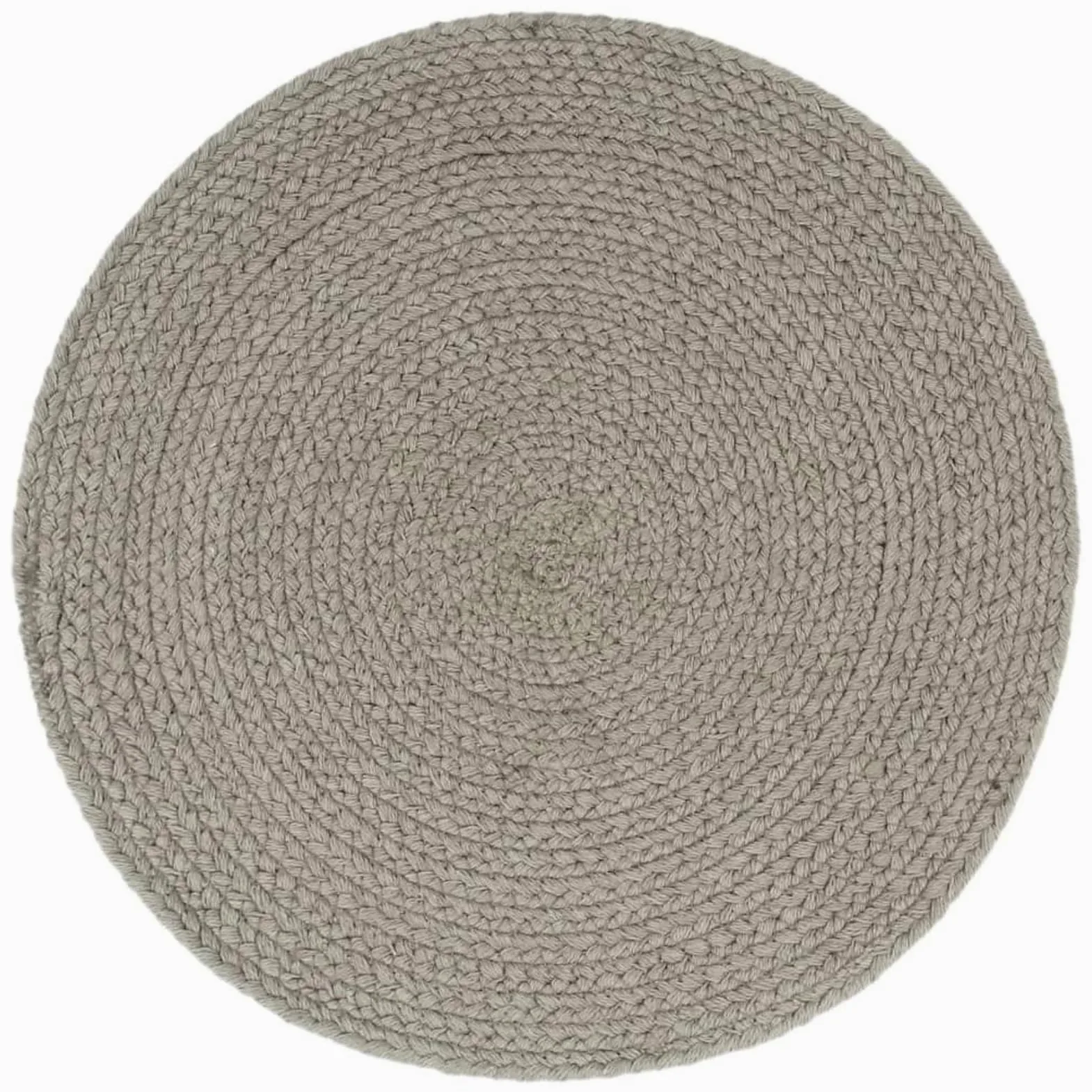 LAPOOH Mantel Individual 6 Unidades Liso Redondo algodón Gris 38 cm, Salvamanteles Individuales, Placemat, Salva Manteles - SPU:133849