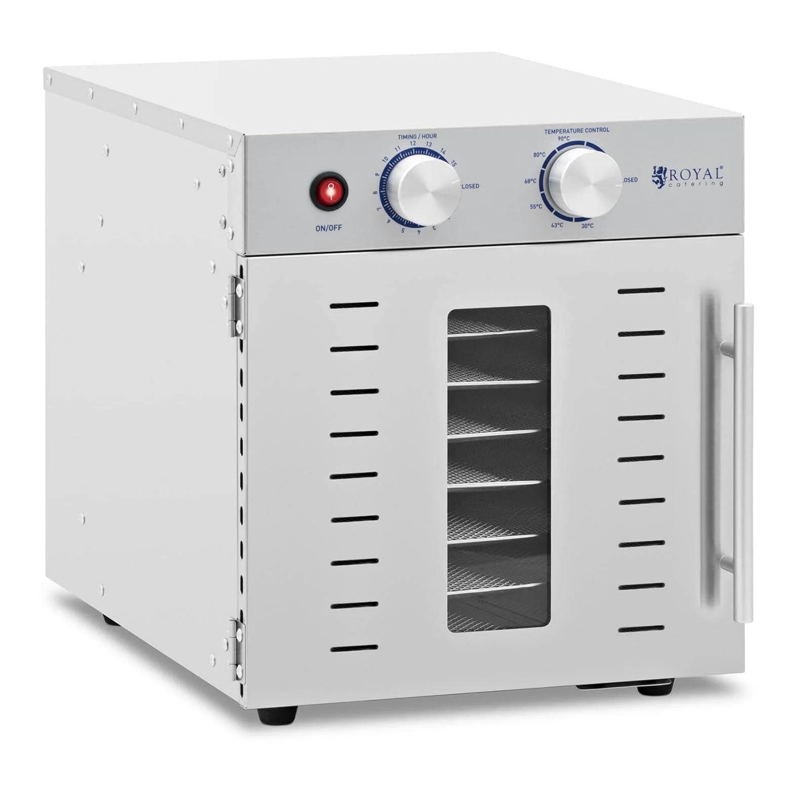 Royal Catering RCDA-800/23S Deshidratador 800 W 8 estanterías Secador Deshidratador