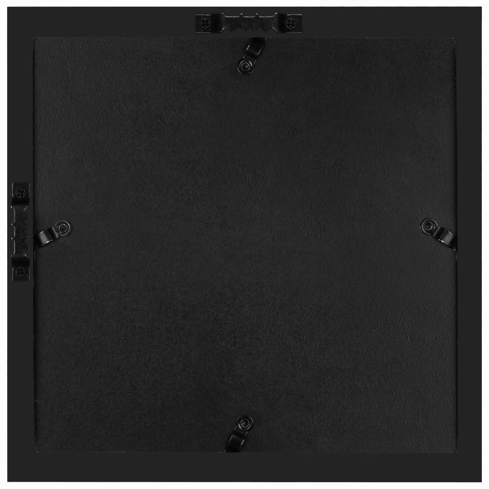 Americanflat 20x20 cm Marco con Profundidad - Pack de 2 - Negro Marco de Fotos de Madera con Cristal Irrompible, Parte Trasera de Lino Suave y Accesorios para Colgar
