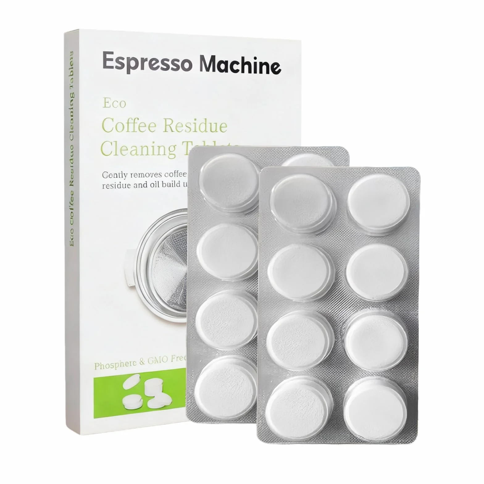 Pastillas de Limpieza para Máquinas de Café Espresso, 16 Unidades Fórmula Eficaz para Eliminar Residuos y Aceites, Mantén tu Máquina en Óptimas Condiciones y Mejora el Sabor del Café