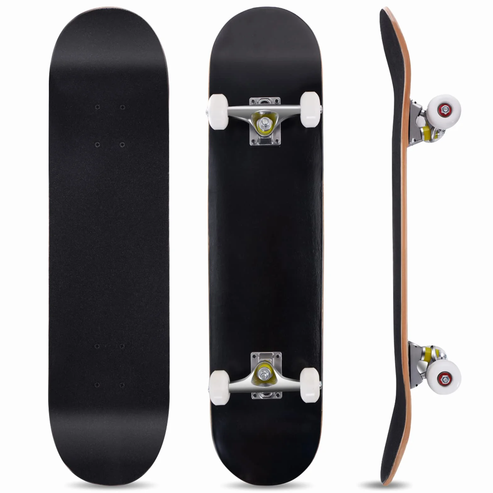 COSTWAY Monopatín Skateboard para Niños Tablero Madera Arce 79 x 20 cm 4 PU Ruedas