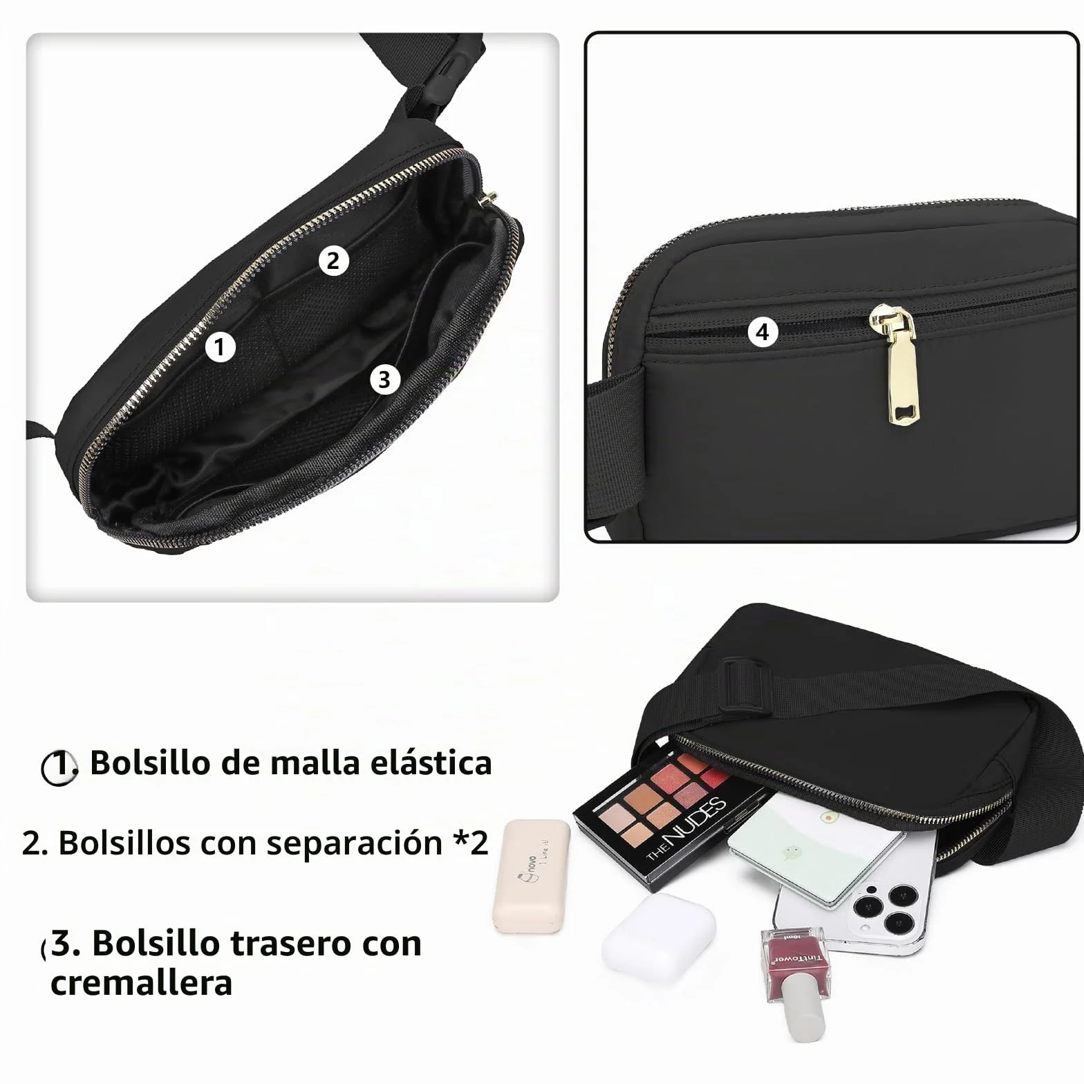Miss LuLu Riñonera Deportiva Impermeable Viaje Cinturón Dinero Senderismo Ciclismo Hebilla Ajustable