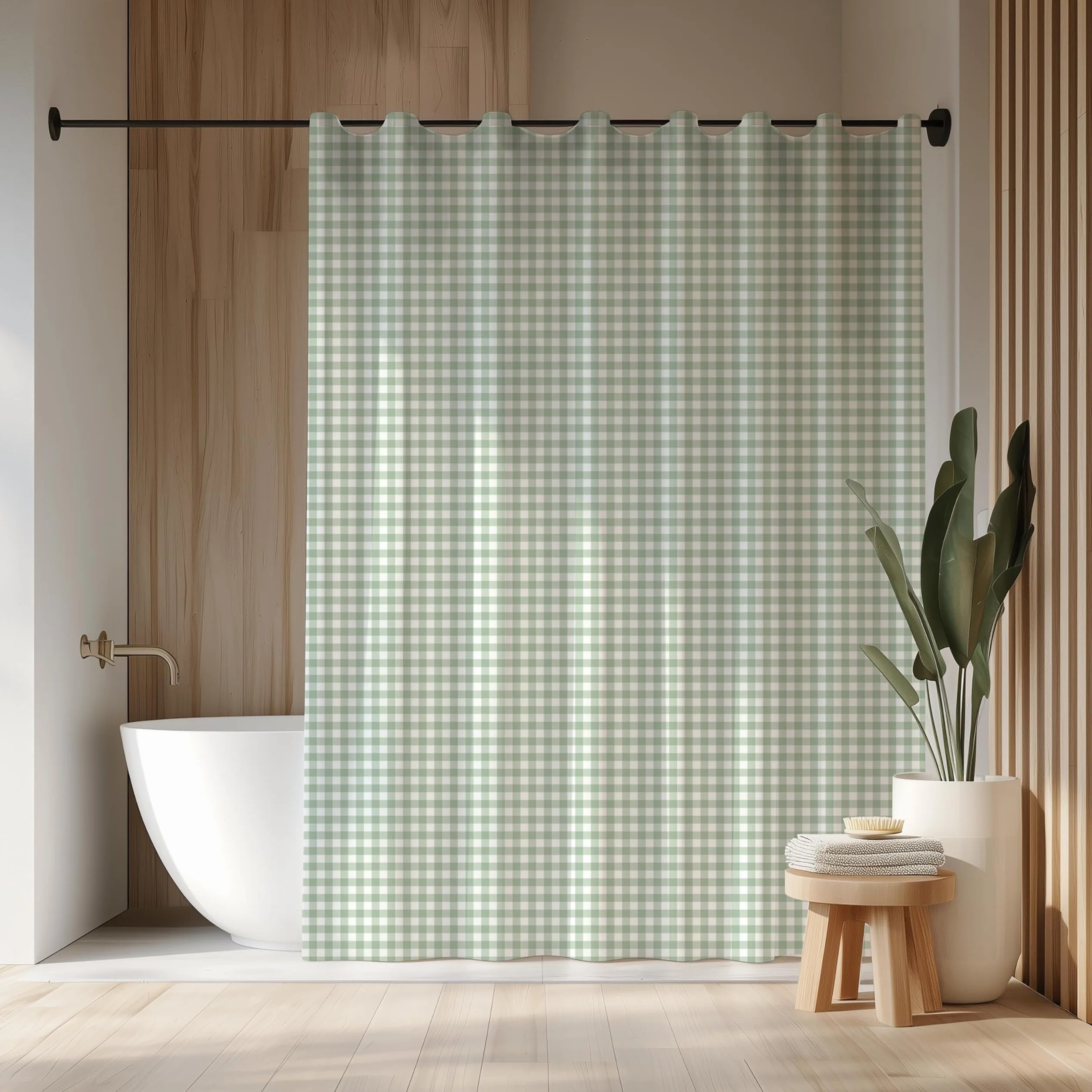 Cortina de ducha impermeable de poliéster para dormitorio, apartamento, baño de invitados, 175 x 220 cm, diseño elegante y funcional