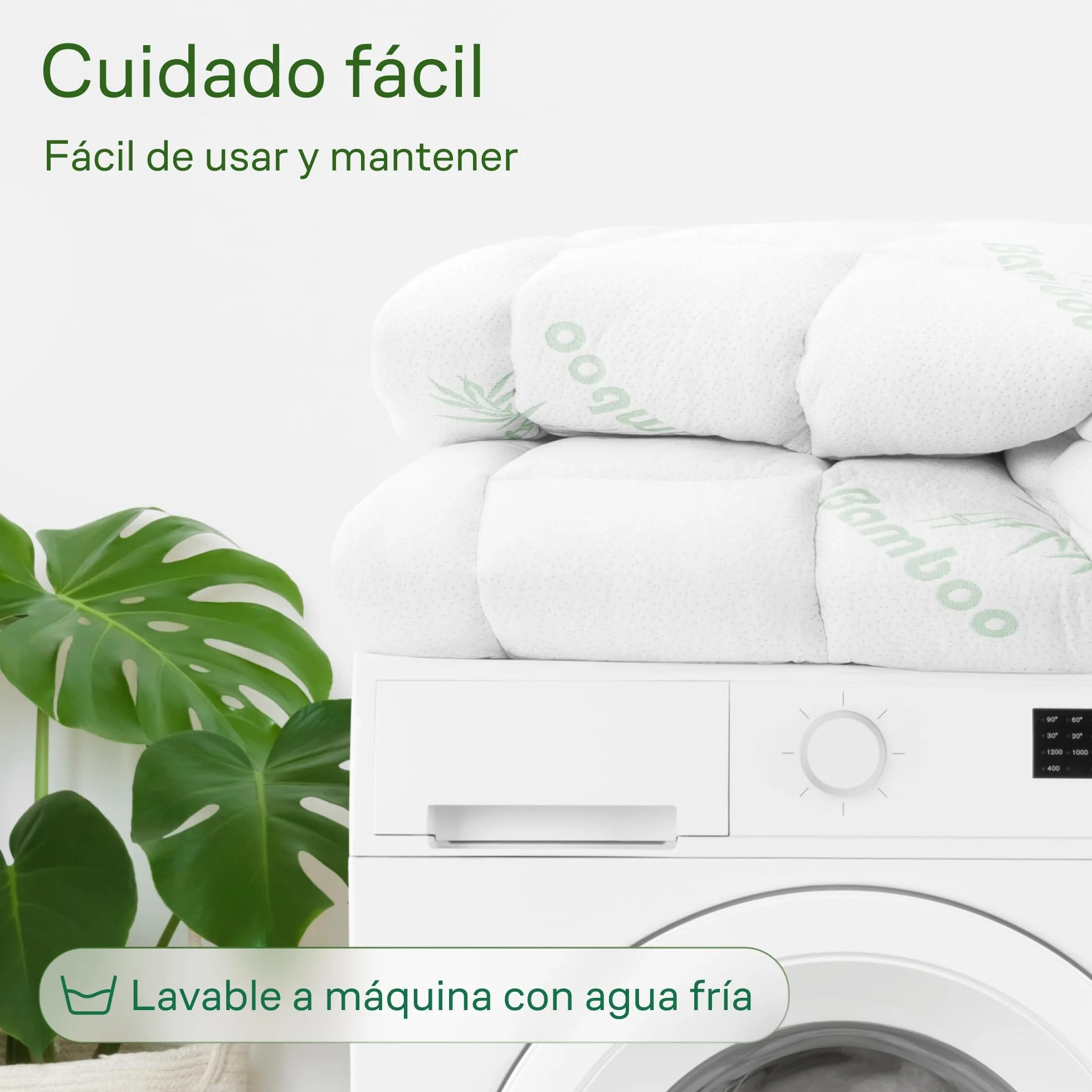 Niagara Sobrecolchón de bambú | Topper para colchón 135 x 190 cm | Grosor 2.5 cm | Refrescante, Transpirable para aliviar el Dolor de Espalda, Bolsillos Profundos para colchones de 20-50 cm