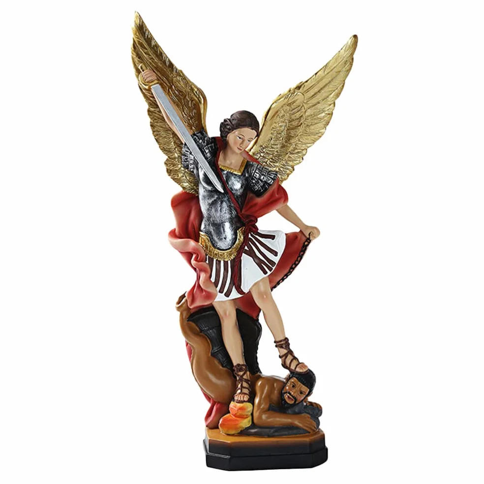 Garneck Figurita de Estatua de Demonio Matador El Mensajero Arcángel Figurita Decorativa Estatua Decoración del Hogar