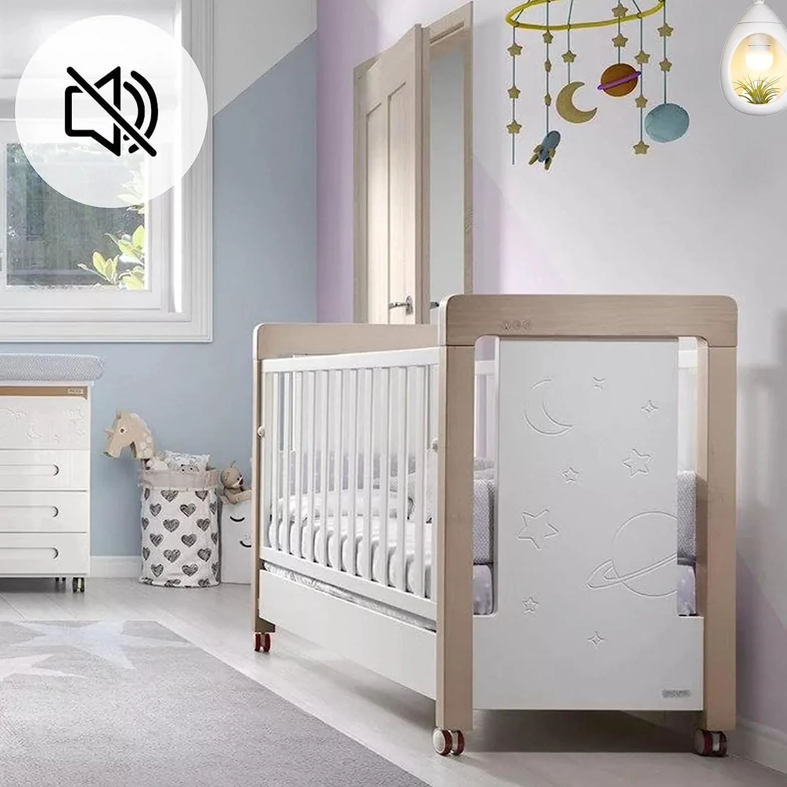 Ruedas Universales para Cuna, Cochecito Bebé, Muebles - Set 4 Piezas