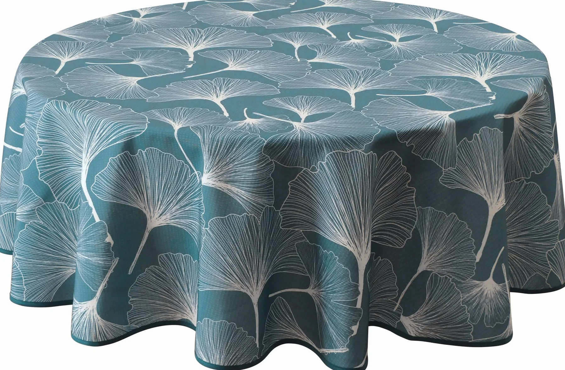 Le linge de Jules Biloba - Mantel Antimanchas Redondo (160 cm), Color Azul