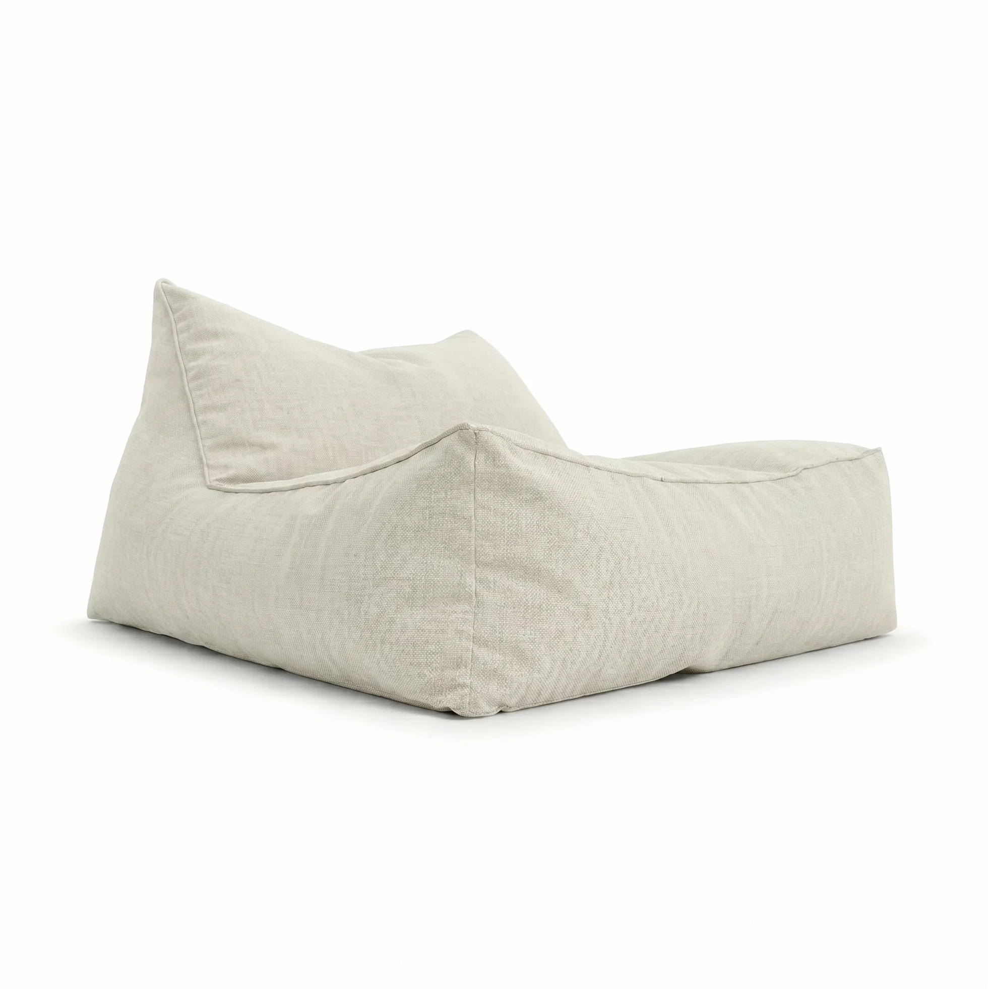 Aiire Puff Exterior Jardín Moderno - Sillón Puf con Relleno Incluido para Piscina, Terraza o Salón - Tejido Premium Resistente al Agua y Rayos UV - Bean Bag Chair de Lujo XXL Beige