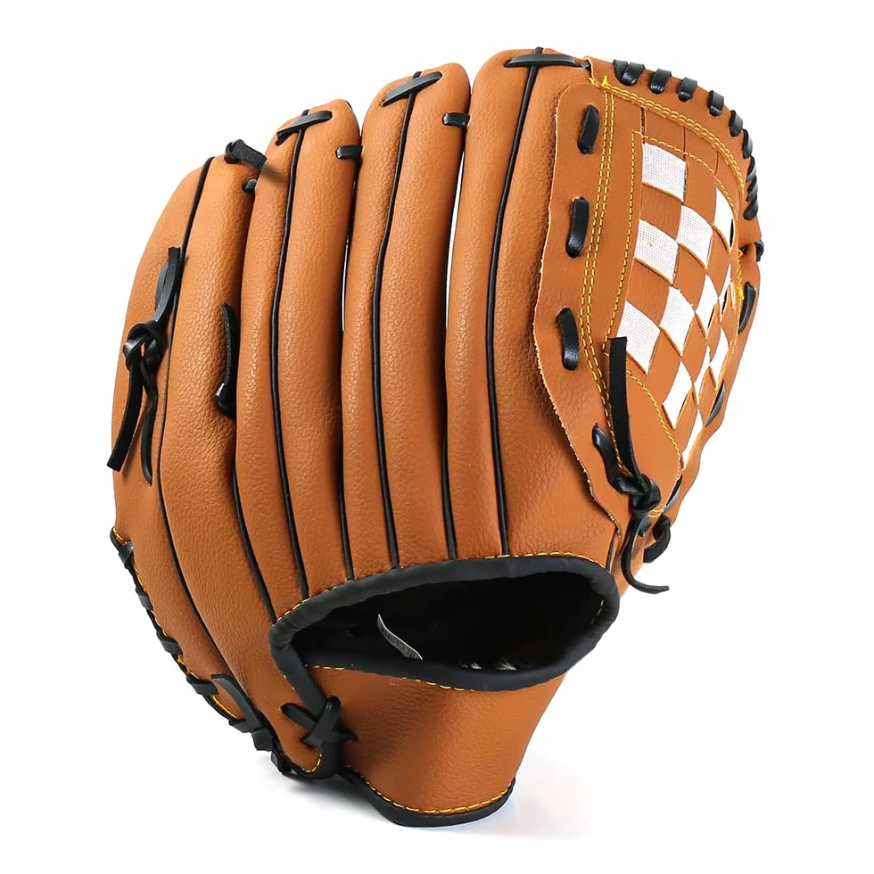 POFET Guante de béisbol 11,5 Pulgadas, Cuero de PU, Ajustable, Mano Izquierda, Tiro a Mano Derecha