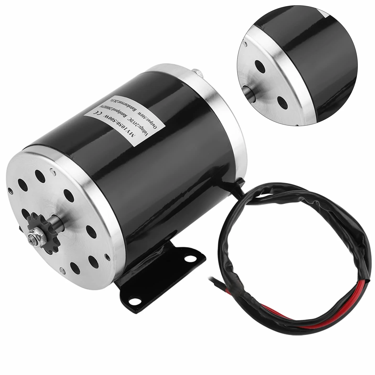 Motor Eléctrico 500W 24V DC E-Scooter con Soporte