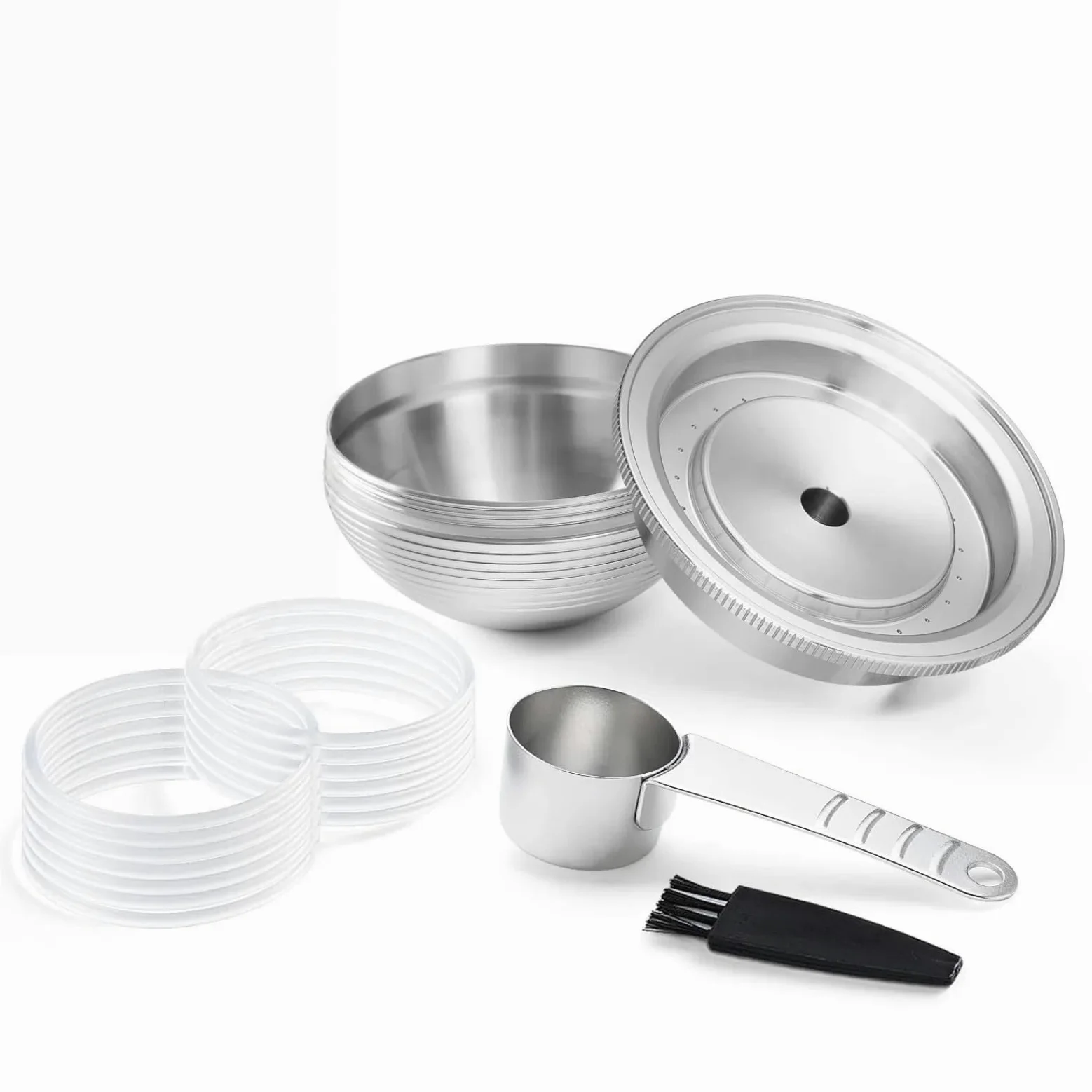 Cápsula de café reutilizable de acero inoxidable de 150 ml, compatible con Nespresso Vertuoline GCA1 y ENV135, filtro de cápsula de café recargable, tamaño expreso