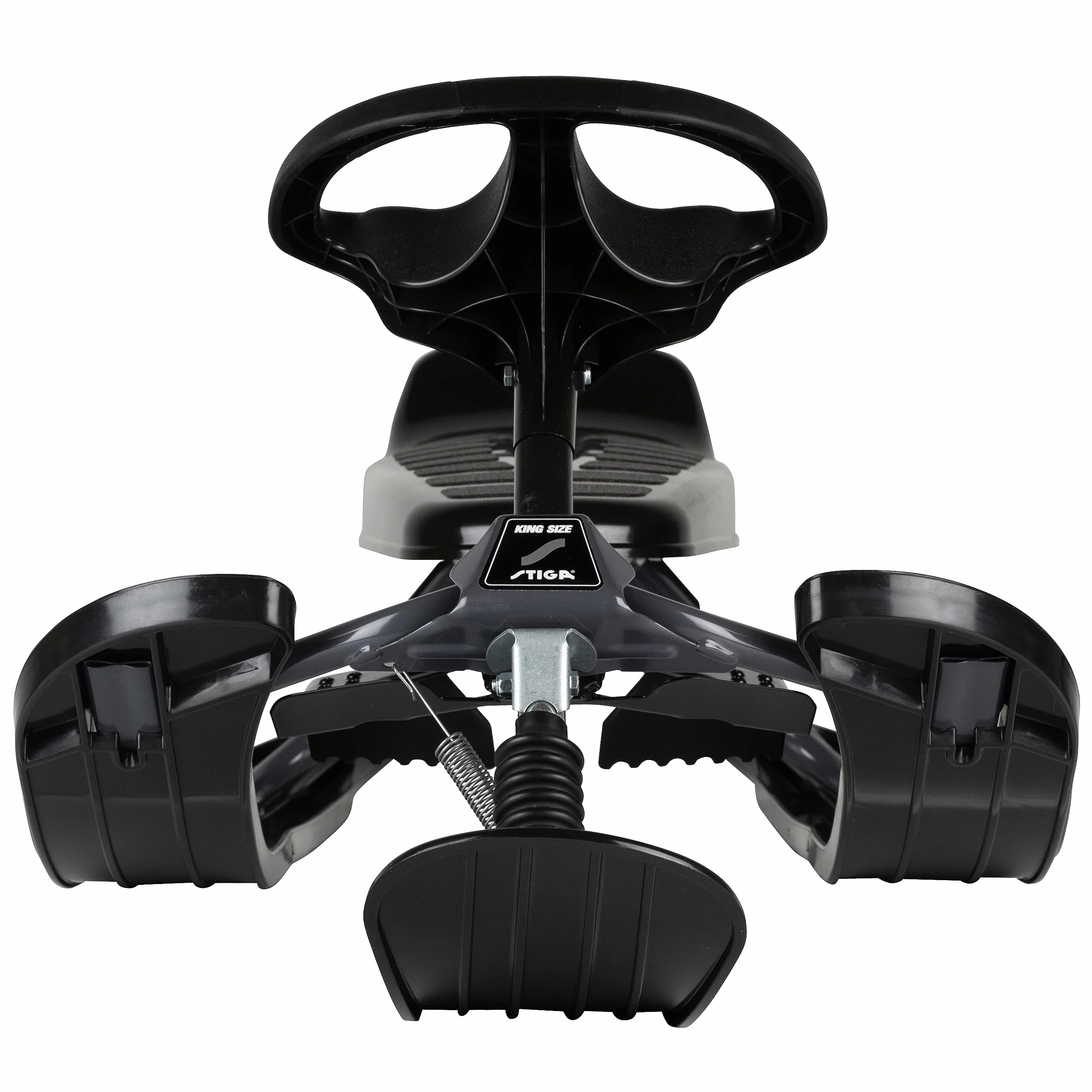 STIGA Snowracer King Size GT Trineo con Frenos y Volante para Niños y Adultos - Blanco/Negro