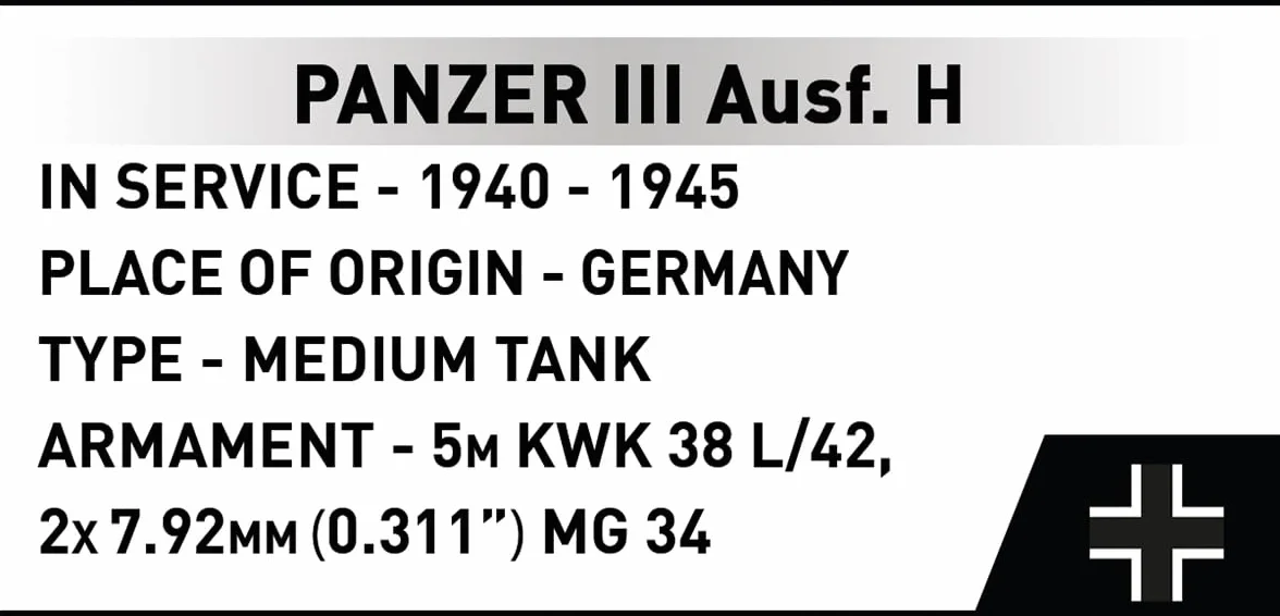 Panzer III AUSF. H Escala 1:28