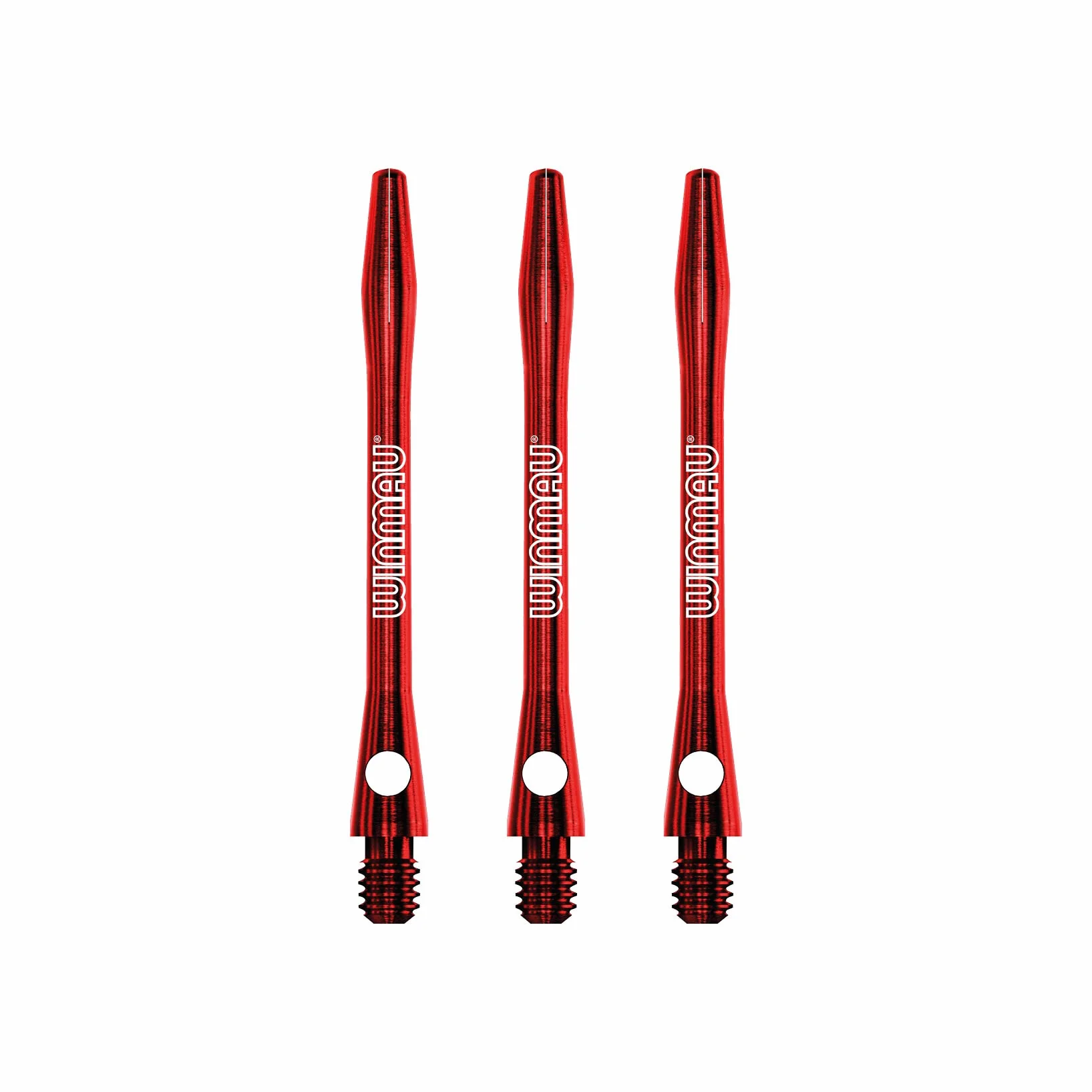 WINMAU Tallos de dardos medianos de aluminio grabados con láser, 1 juego por paquete (3 ejes en total)