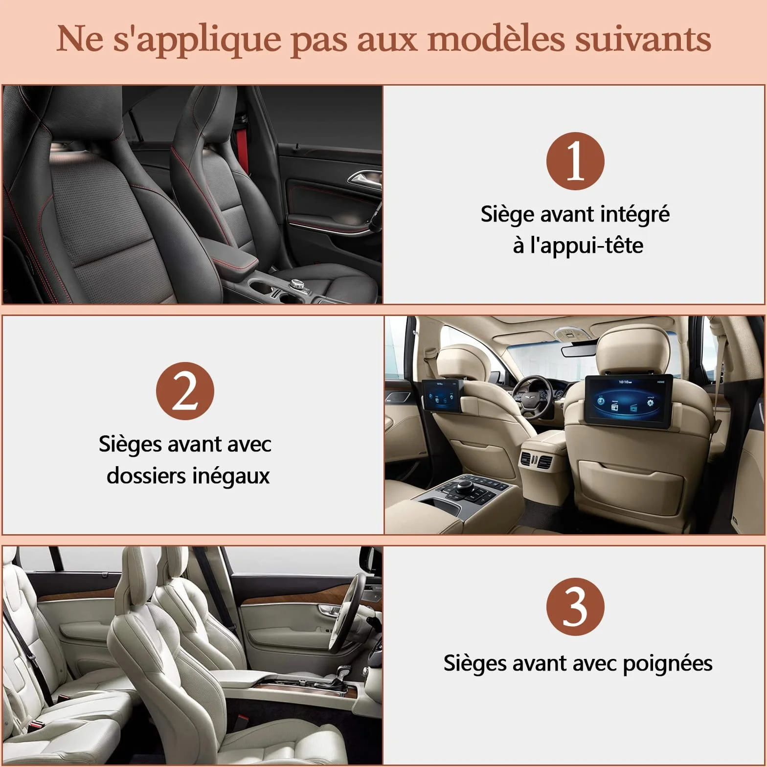 Diboniur Organizador Asiento Coche, Protectores de Asiento para Coche con 10 Bolsillos, Organizador Asiento Trasero Niños para Tablet iPad de 9.7'' y 10.5'' para Juguetes Libros