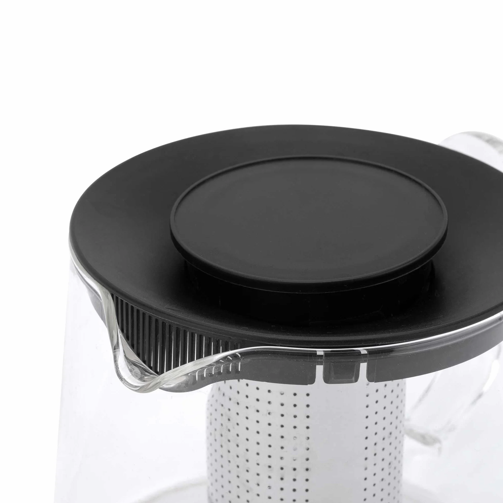 JATA HOGAR HCAF5509 - Tetera de Cristal Borosilicato 1L con Infusor de Acero Inoxidable, Tetera para Té e Infusiones, Resistente al Calor, Libre BPA, Filtro Desmontable