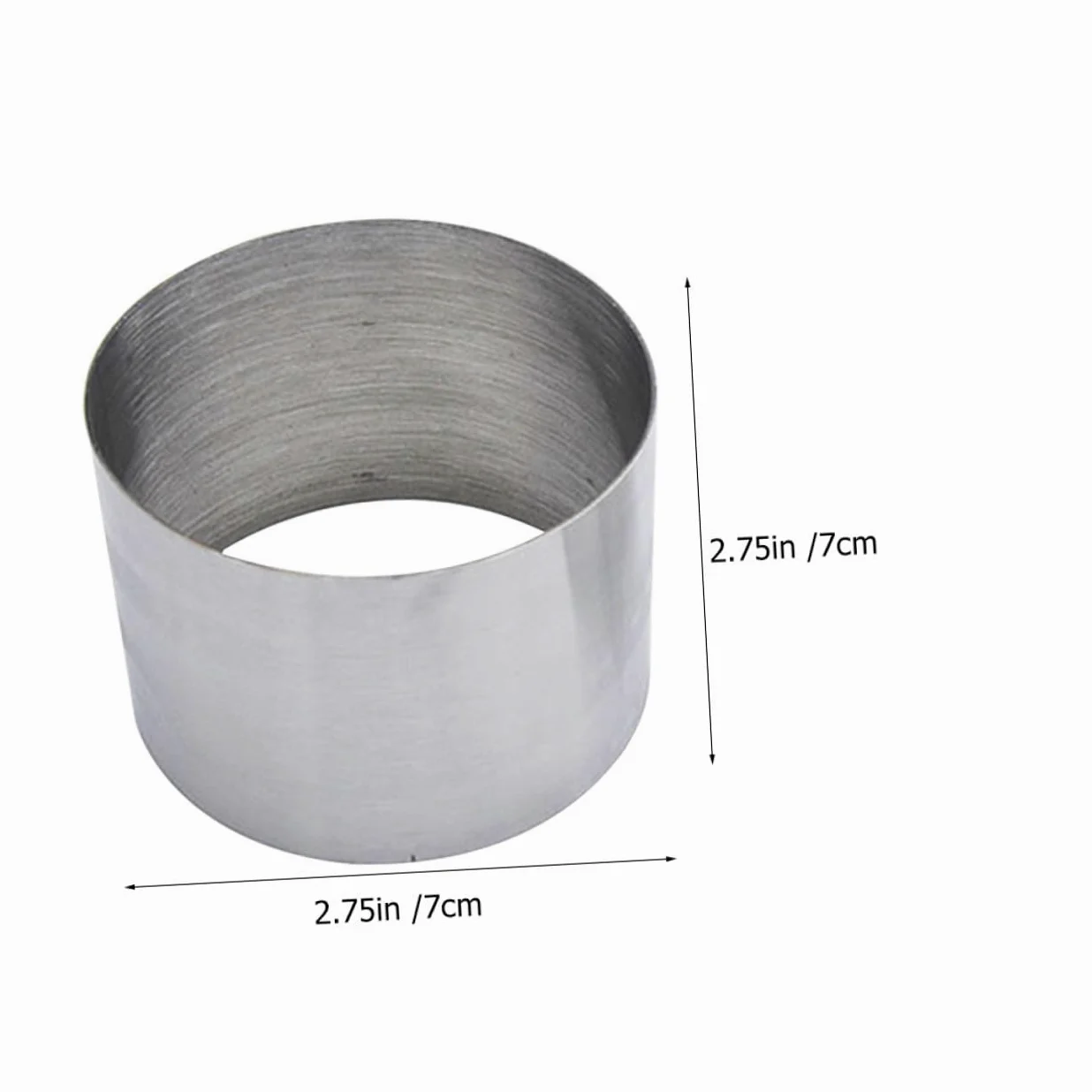 Molde Bordes Lisos de Acero Inoxidable Redondo para Platos Fríos Mantiene la Forma de Alimentos Herramienta Práctica para Cocina y Repostería