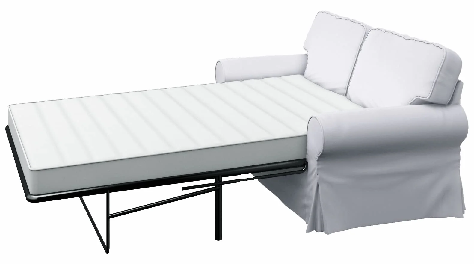 HomeTown Market Funda de sofá de Tela Duradera de Repuesto Compatible con sofá IKEA Ektorp. Solo Funda. Sofá no Incluido. (Cama Poliéster Ektorp Beige)