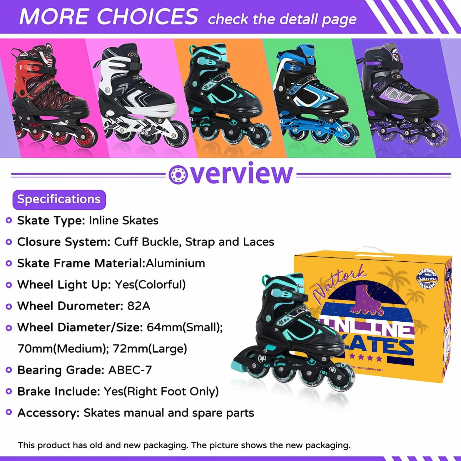 Patines en línea para Niños - 4 Tamaño Ajustables Patines para Niños Niñas Inline Patines de Rodillos para Principiantes