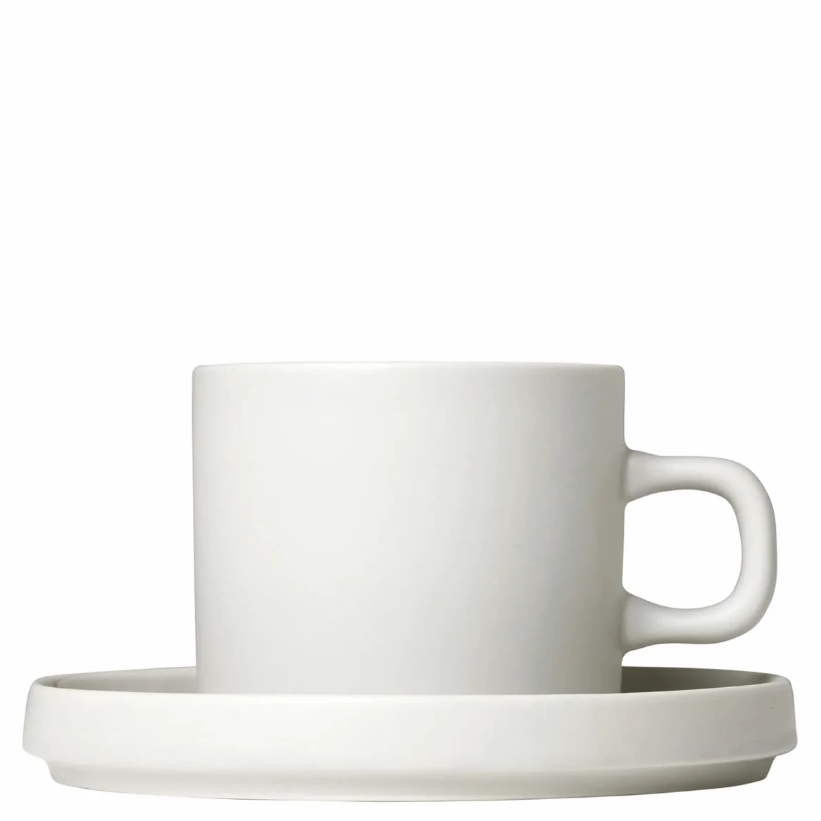 blomus -PILAR - Set de 2 tazas de café de loza, Moonbeam, 200 ml de capacidad, elegante y apto para lavavajillas