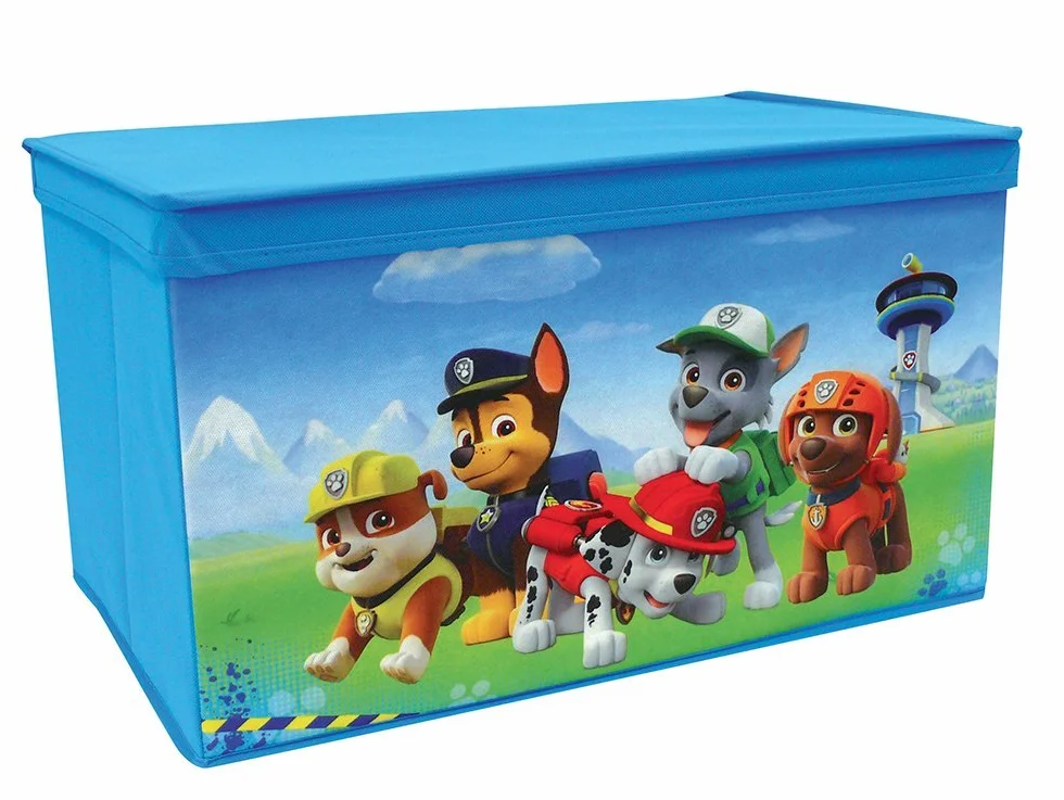 Fun House 712540 Pat 'vigilancia-Baúl para Juguetes Plegable, poliéster, Azul, 55,5 x 34,5 x 34 cm