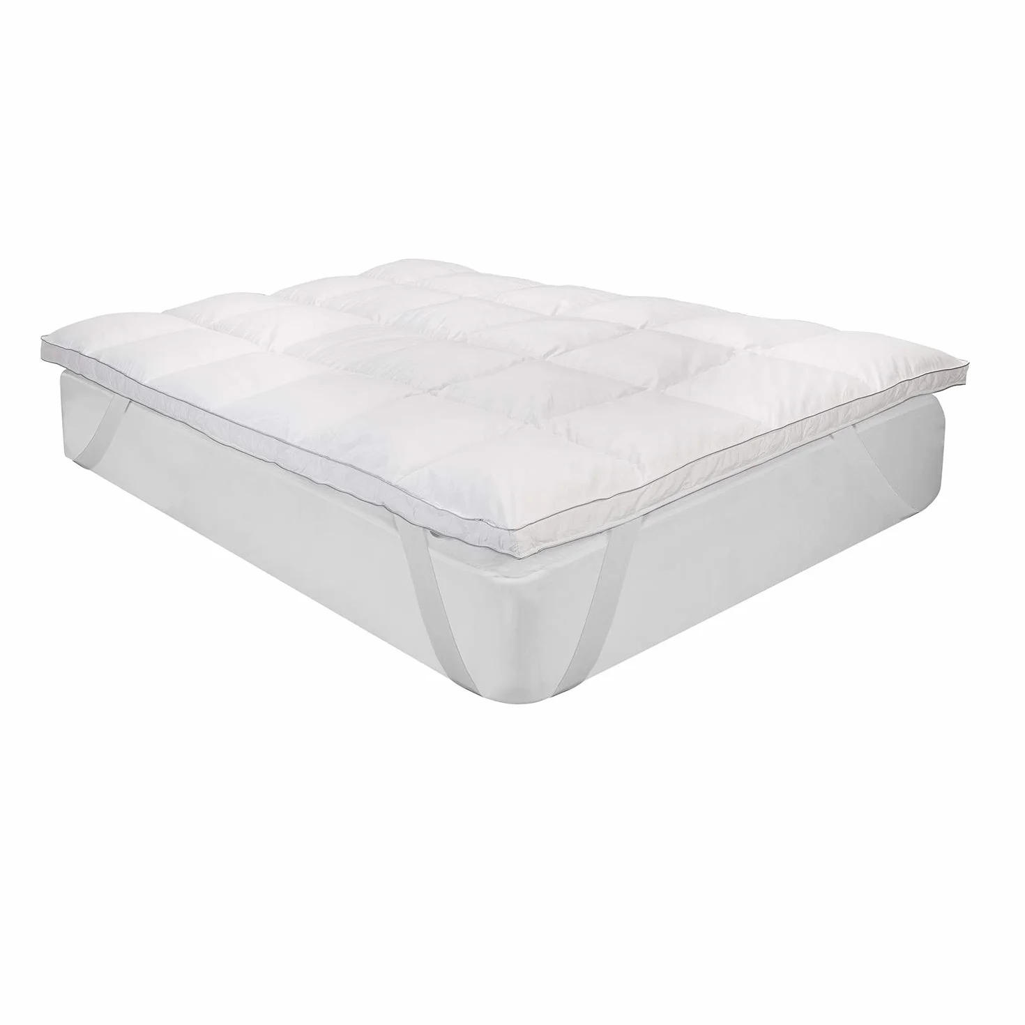 What the Sleep - Topper de Plumas 90x200 cm - Sensación Nube - Sobrecolchón Grosor 5 cm, Pluma 100%, Transpirable Gran Acogida, Extrasuave, Cubrecolchón