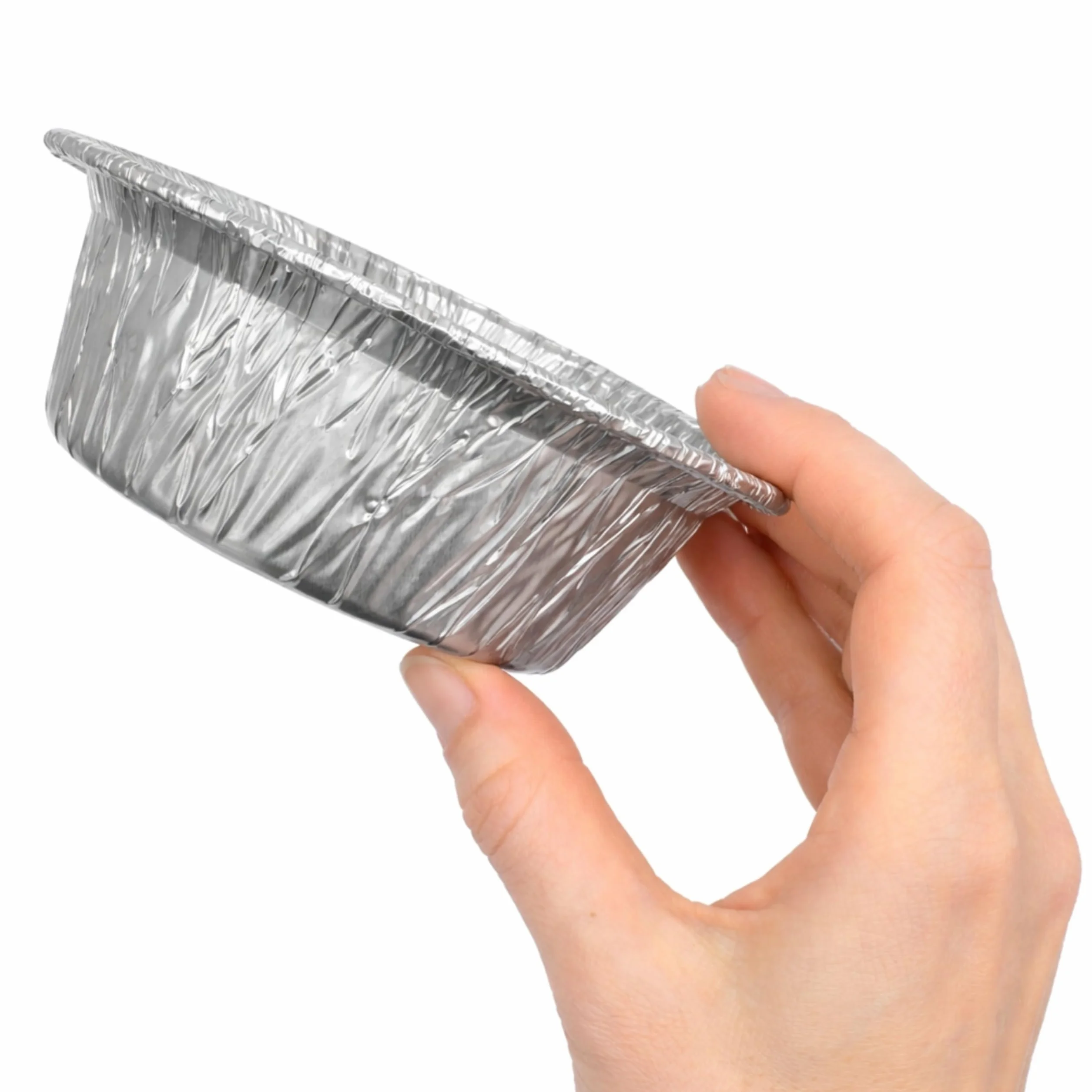 Ebake Vaschette in alluminio usa e getta (larghe 12 cm) Teglie di stagnola per dolci, stampo per crostate e tortine (60 pcs)