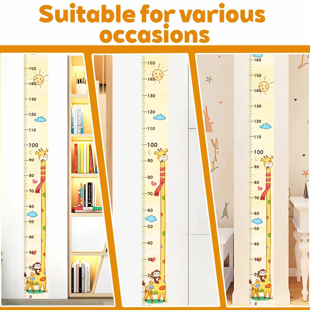 Medidor Altura Niños Pared Montado 0-200cm Tabla Crecimiento Decoración Habitación Infantil