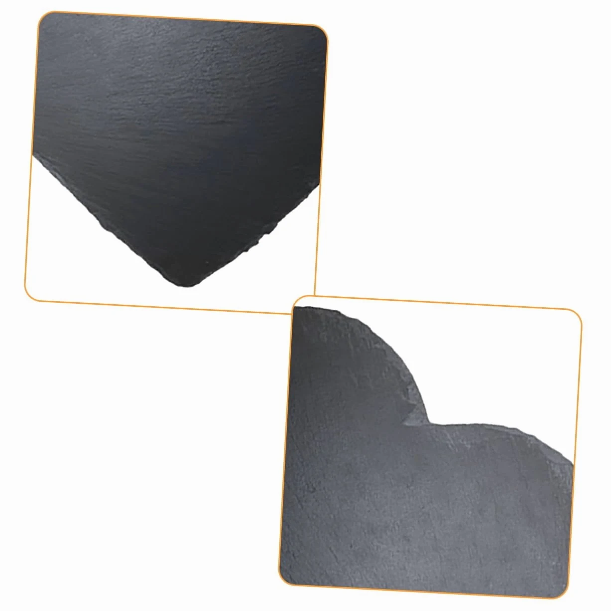 SHINEOFI Bandeja de Piedra en Forma de Corazón 25x25 Cm Plato de Carne Placa de Pizarra Resistente para Servir Quesos y Charcutería Estilo Rústico para Restaurante y Hogar