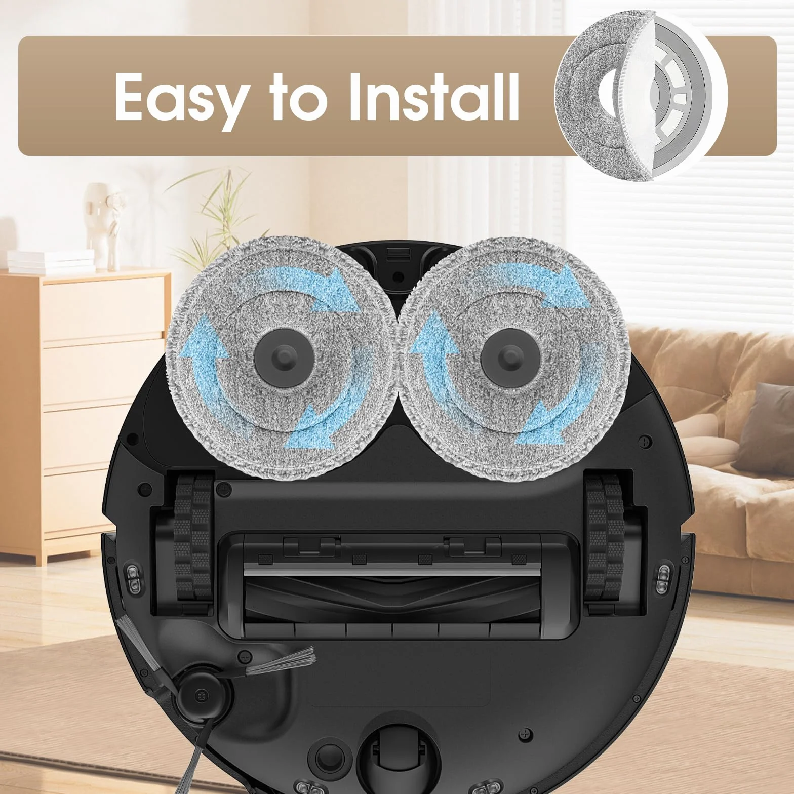 10 Piezas de Paños de Limpieza Compatibles con Robots Aspiradores Dreame L10s Ultra/L10s Pro Ultra Heat/L10 Ultra/L10 Prime/L20 UltraX40 Ultra Complete/Xiaomi X10+X20+/Mova E30E40P50V50 UltraZ60 Ultra