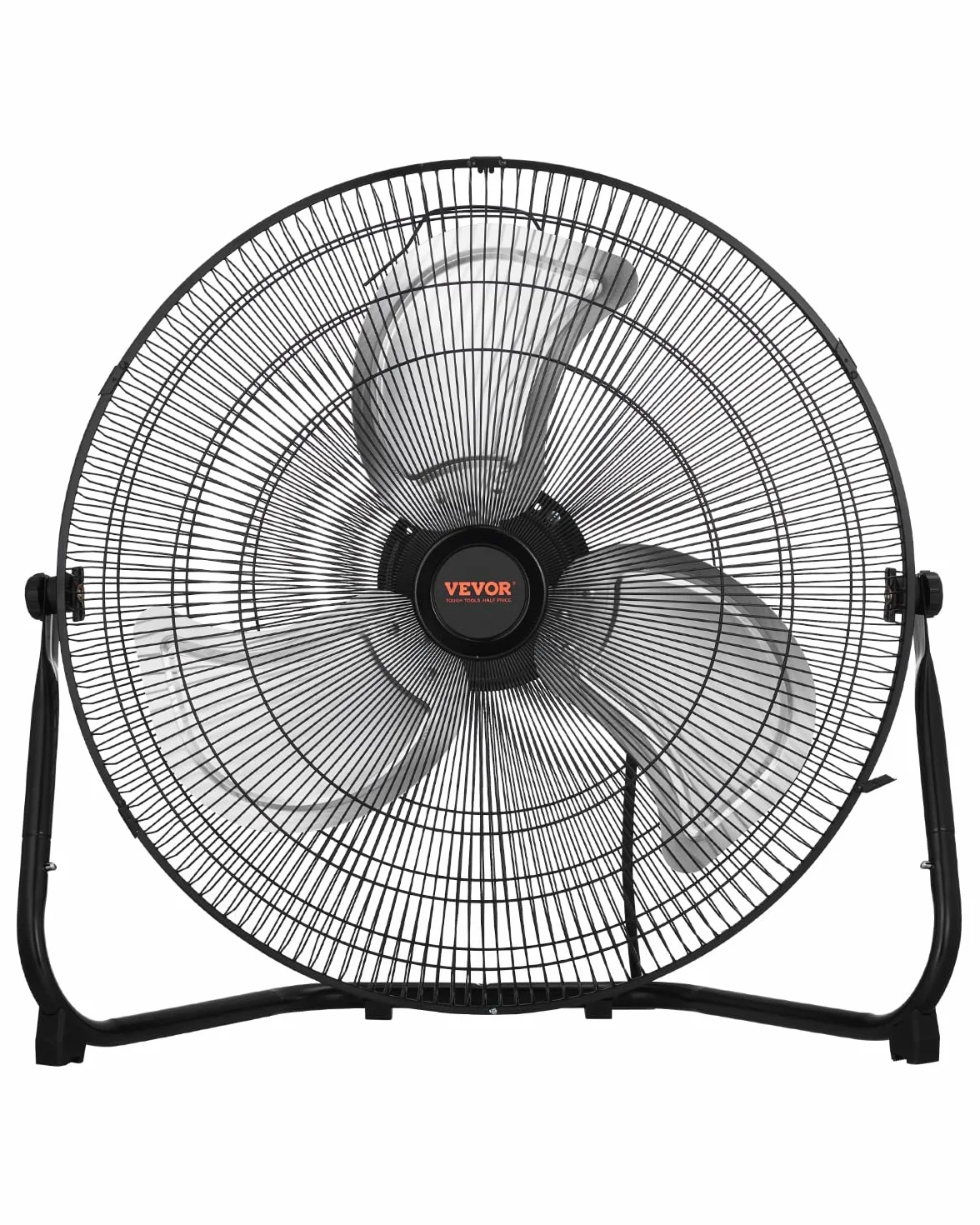 VEVOR Ventilador de Piso Resistente, 3 Velocidades, Alta Velocidad, 4000 CFM, Inclinación Ajustable de 360°, para el Hogar, el Gimnasio, la Oficina, el Garaje, y el Dormitorio, 530 x 280 x 518 mm