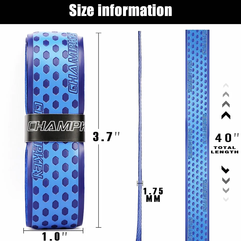 Cintas de agarre para bate de béisbol 1.75 mm empuñaduras sóftbol hockey golf