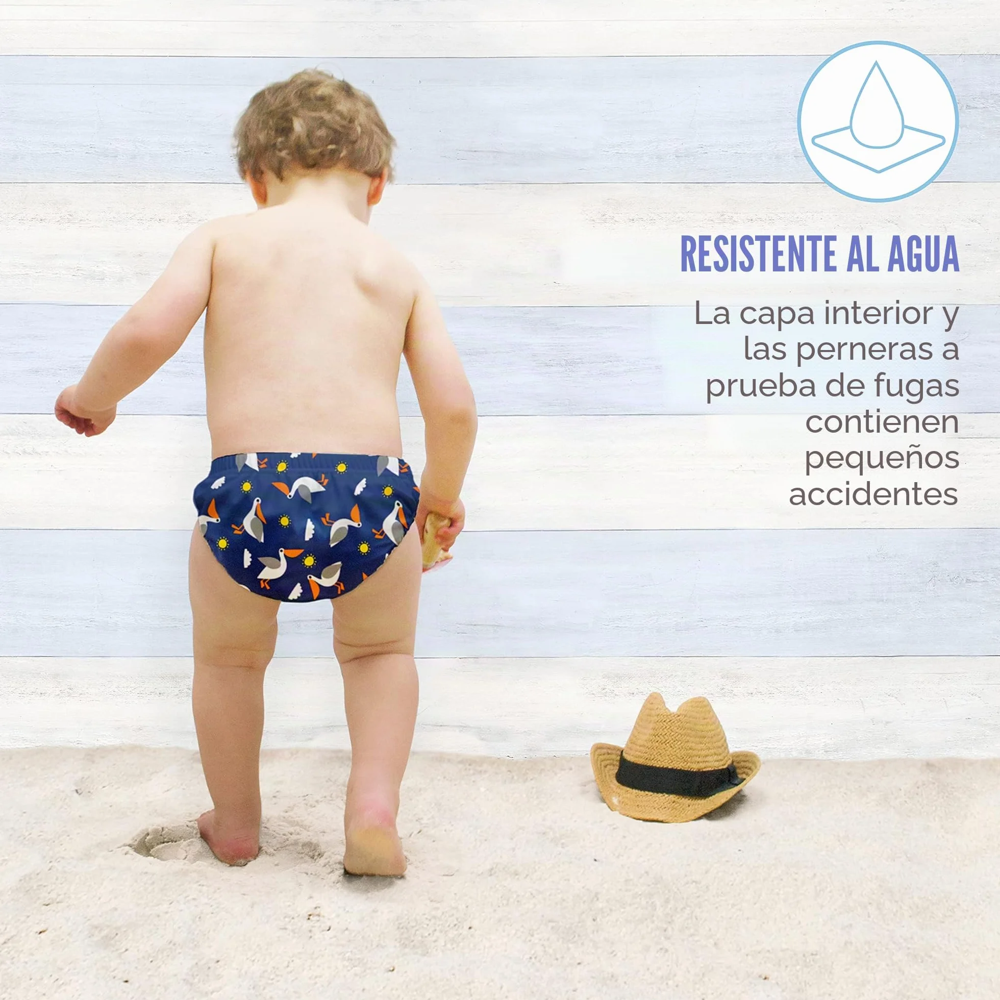 Bambino Mio Pañal Bañador Oleaje de Ballenas Extra Grande 2+ Años