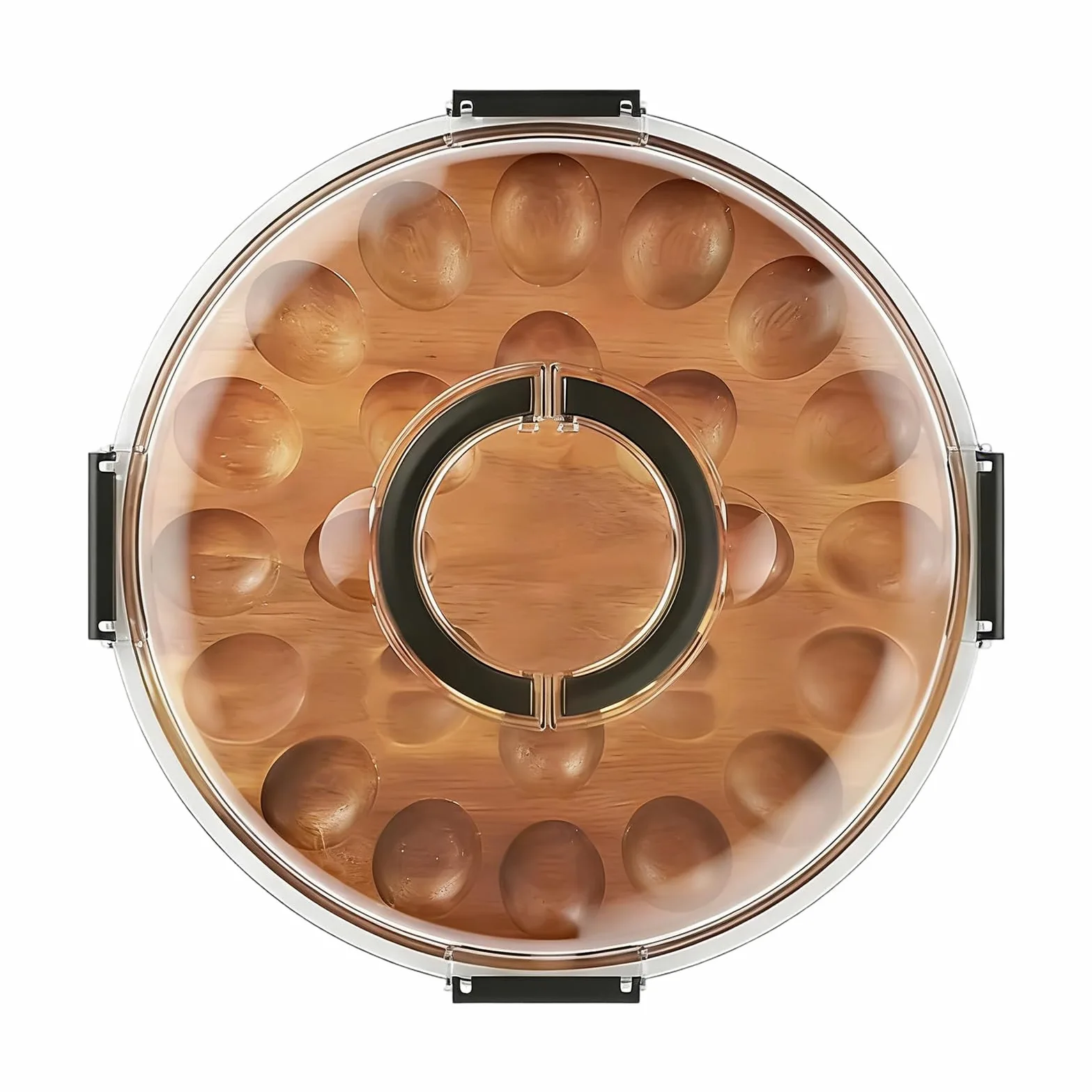 Bandeja Para Huevos Rellenos Recipiente con 24 Espacios y Tapa | Contenedores de Huevos Rellenos Para Buffet Catering Cocina Aperitivos Cena De Pascua Acción De Gracias Y Navidad