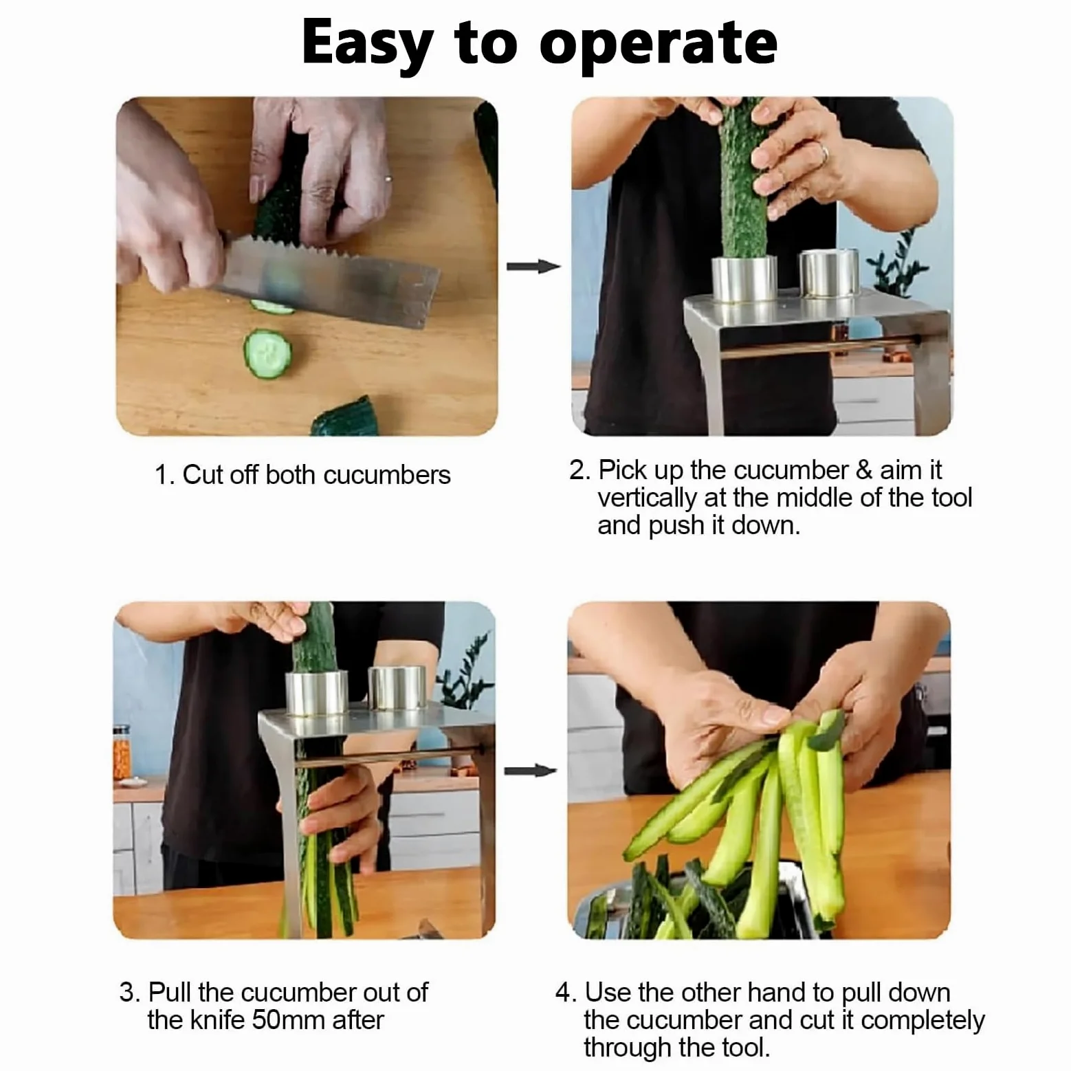 Cortador de zanahoria de acero inoxidable, cortador manual de pepino, diámetro de corte de 45 mm para sushi, cocina, preparación de comidas