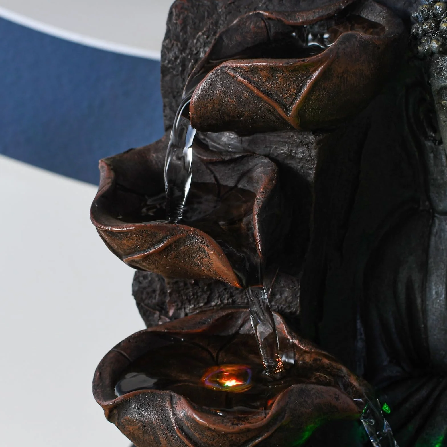 Zen'Light SPIRITUALITE Fuente de polirresina marrón Oscuro 21 x 21 x 26 cm