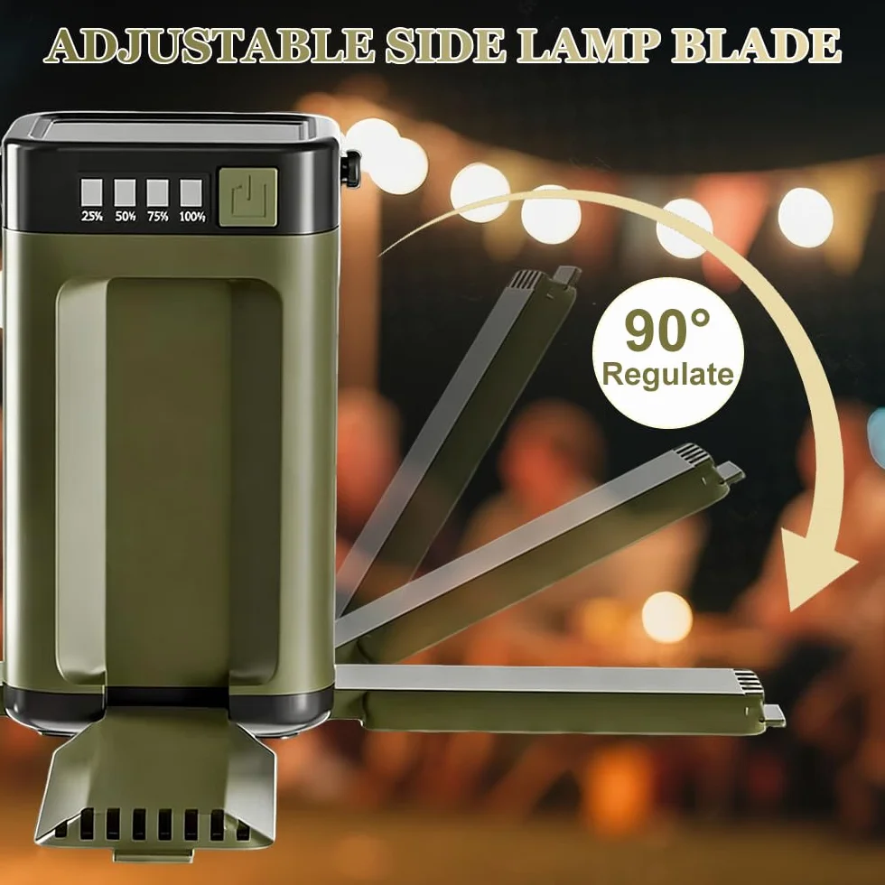 Lámpara Camping LED Solar Plegable Impermeable 6 Modos Iluminación Exterior