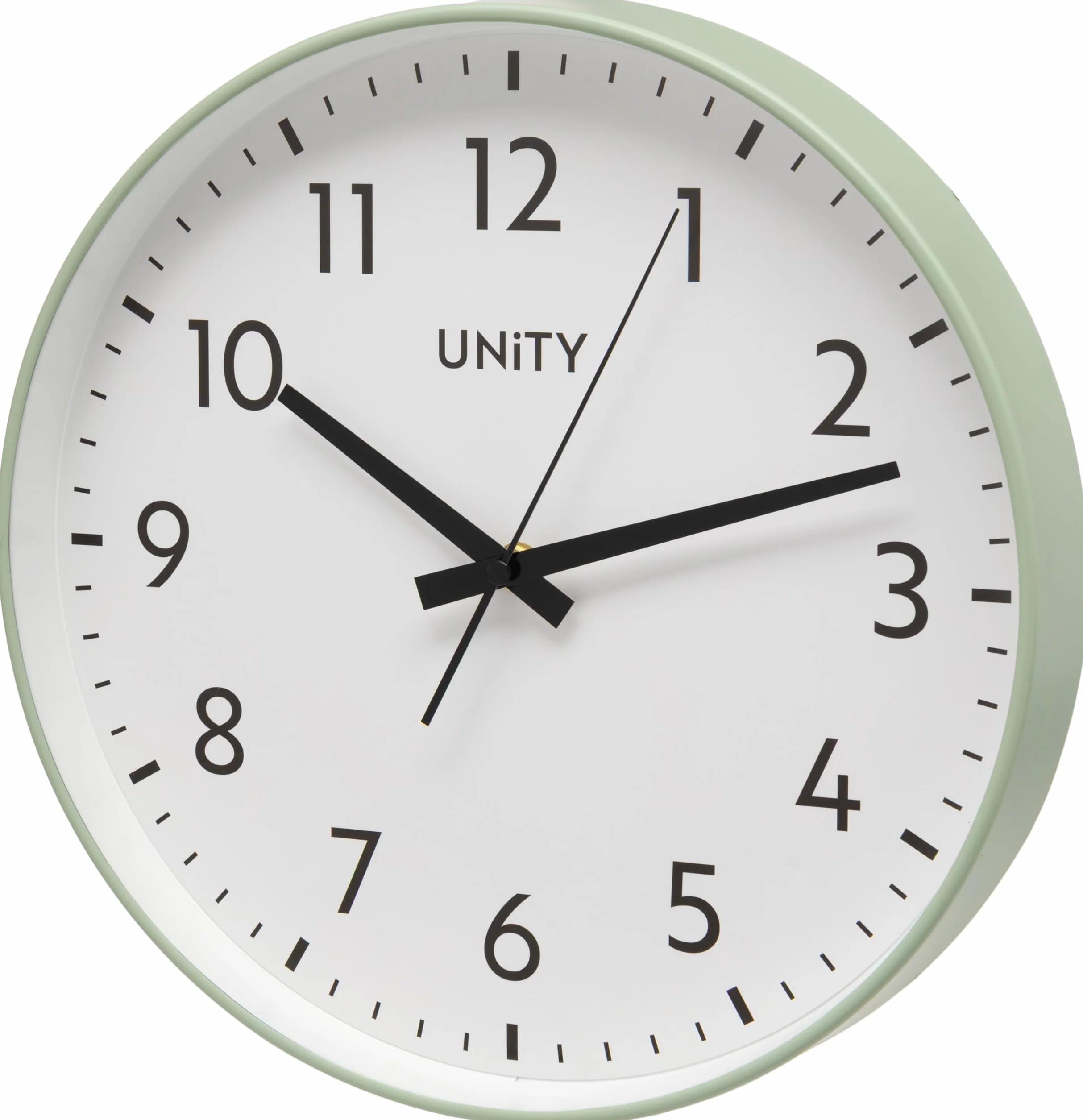 Unity Reloj de Pared, Fradley, Barrido silencioso, Moderno, Verde, 30 cm